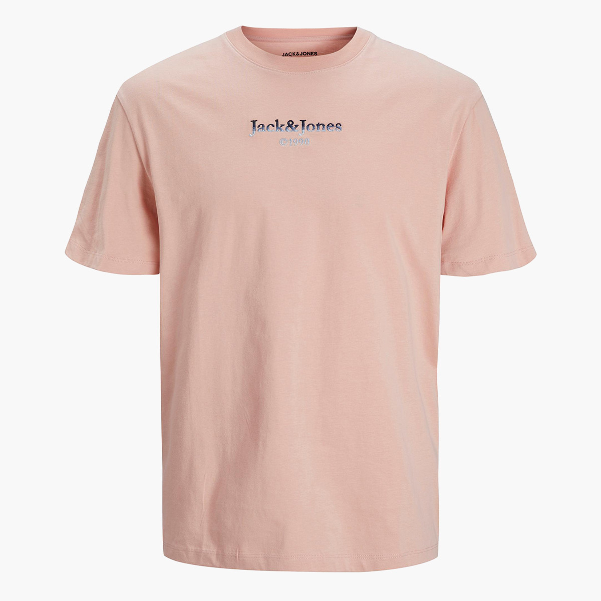 تي شيرت جاك آند جونز رجالي وردي بياقة مستديرة وأكمام قصيرة-men-clothing-tshirtsandpolos-tshirts-image-3
