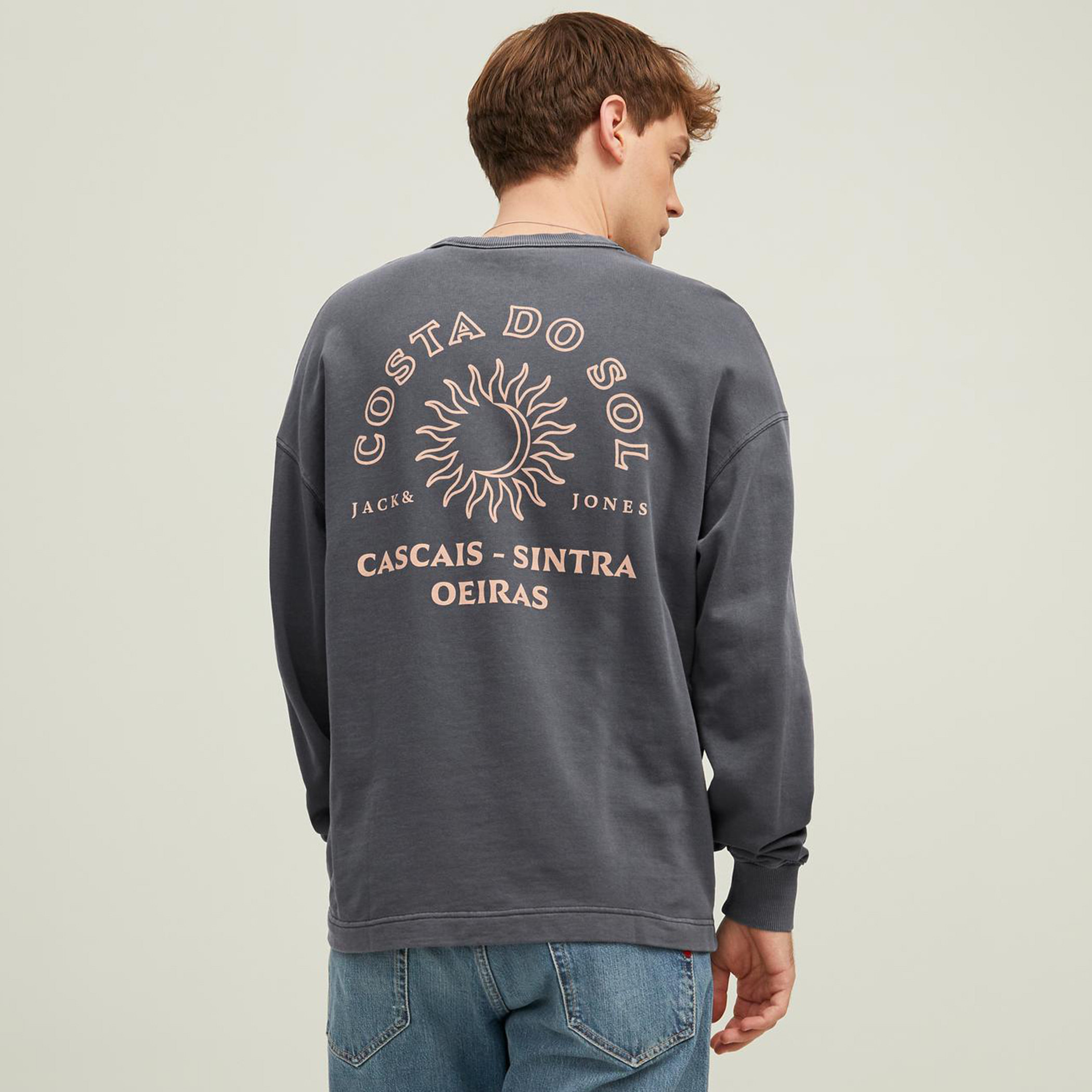 سويت شيرت جاك آند جونز رجالي أزرق مطبوع برقبة مستديرة-men-winterwear-hoodiesandsweatshirts-image-4