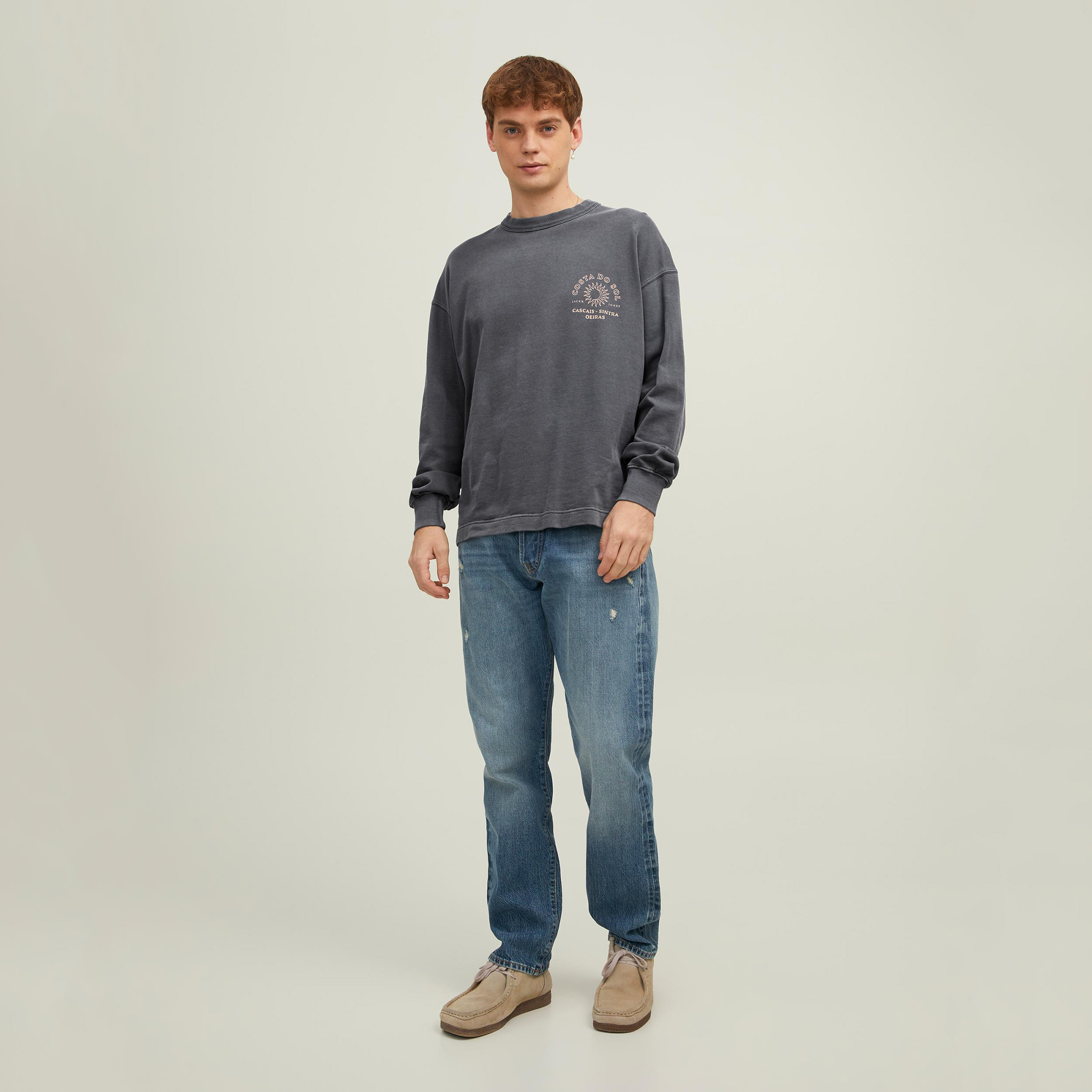 سويت شيرت جاك آند جونز رجالي أزرق مطبوع برقبة مستديرة-men-winterwear-hoodiesandsweatshirts-image-7