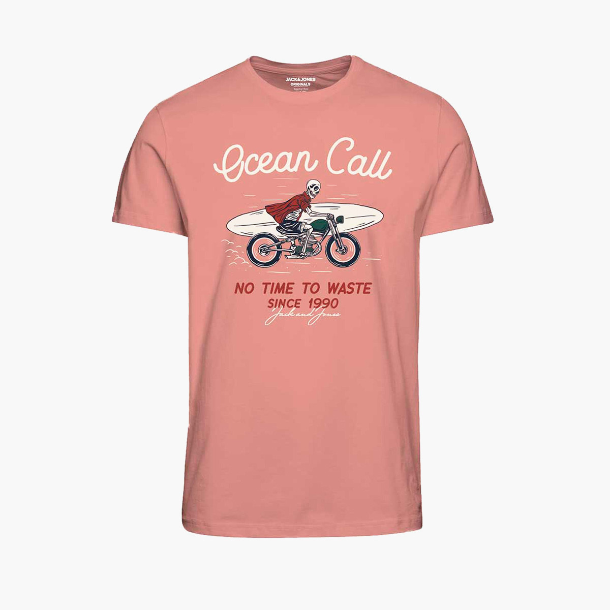 قميص رجالي بأكمام قصيرة وياقة دائرية وطبعات مرجانية من جاك وجوكس-men-clothing-tshirtsandpolos-tshirts-image-1