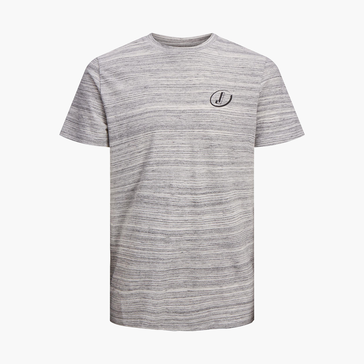 تي شيرت جاك آند جونز رجالي رمادي سادة بياقة مستديرة وأكمام قصيرة-men-clothing-tshirtsandpolos-tshirts-image-1