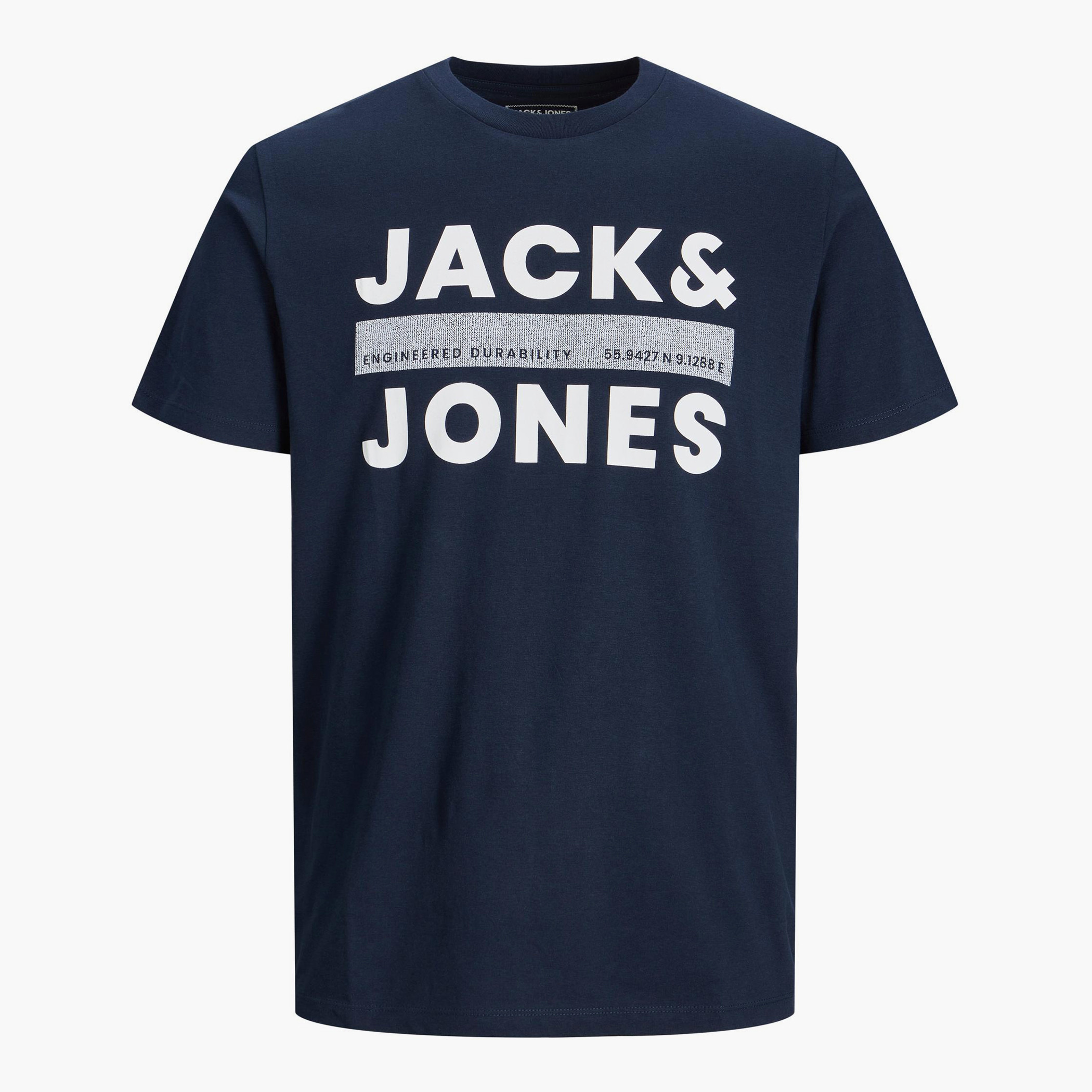 Jack & Jones Men Printed Navy Blue Crew Neck Short Sleeves T-Shirt-men-clothing-tshirtsandpolos-tshirts-image-3