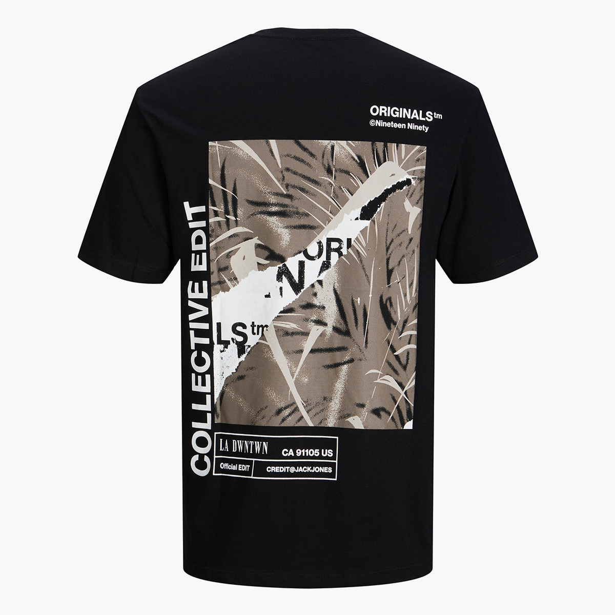 Jack & Jones Men Black Printed Crew Neck Short Sleeves T-Shirt-men-clothing-tshirtsandpolos-tshirts-image-2