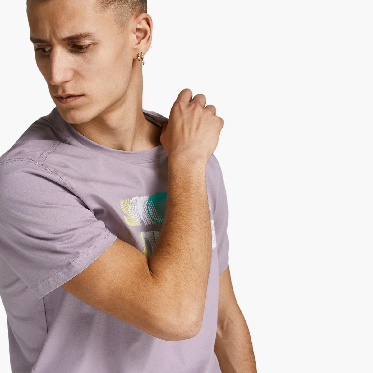 تي شيرت جاك آند جونز رجالي أرجواني بياقة مستديرة وأكمام قصيرة-men-clothing-tshirtsandpolos-tshirts-image-4