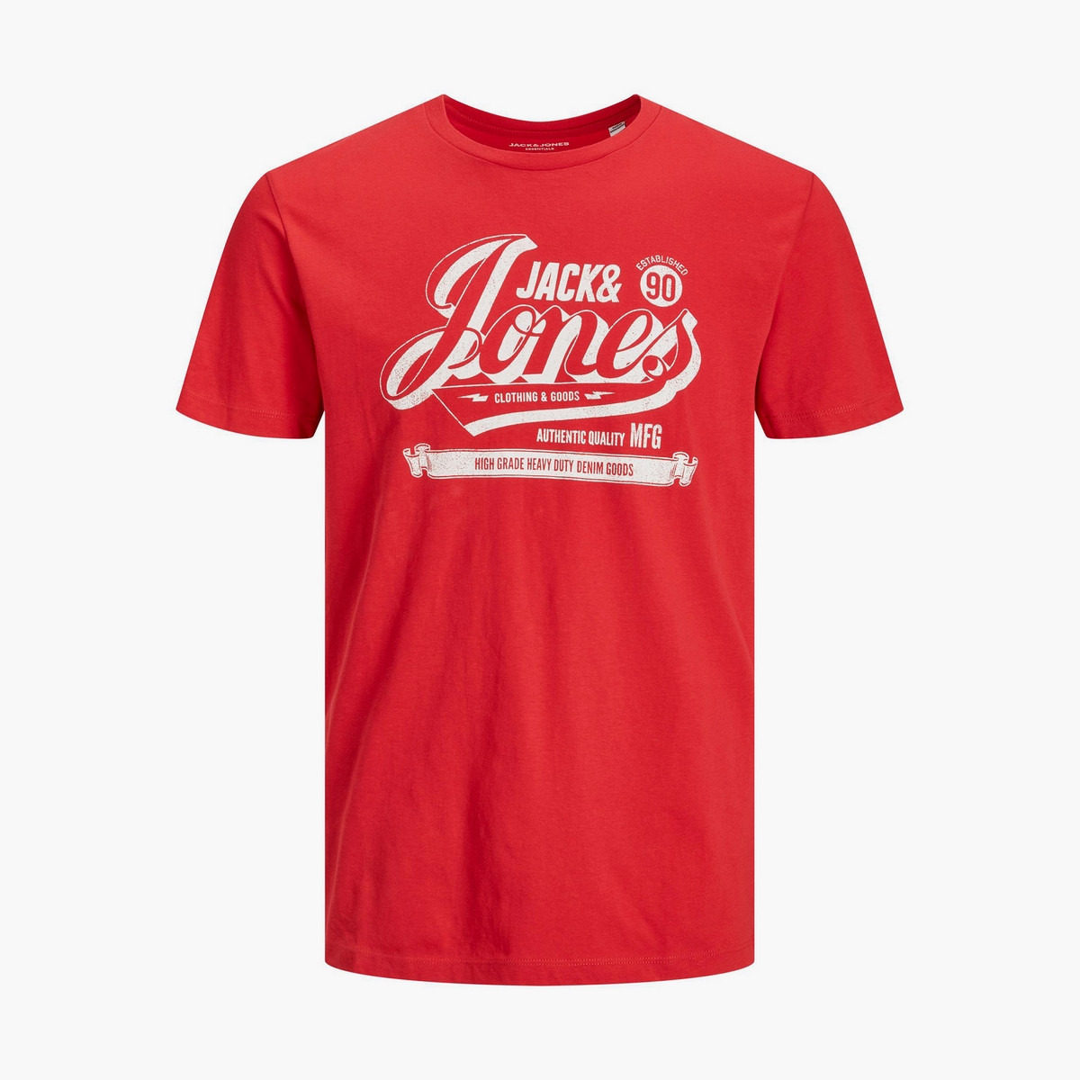 تي شيرت رجالي من جاك آند جونز بأكمام قصيرة و ياقة مستديرة و مطبوع مع لون ازرق-men-clothing-tshirtsandpolos-tshirts-image-8