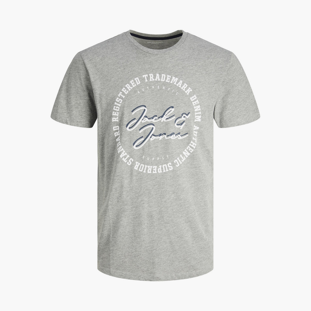 تي شيرت رجالي من جاك آند جونز بأكمام قصيرة و ياقة مستديرة و مطبوع مع لون اسود-men-clothing-tshirtsandpolos-tshirts-image-3