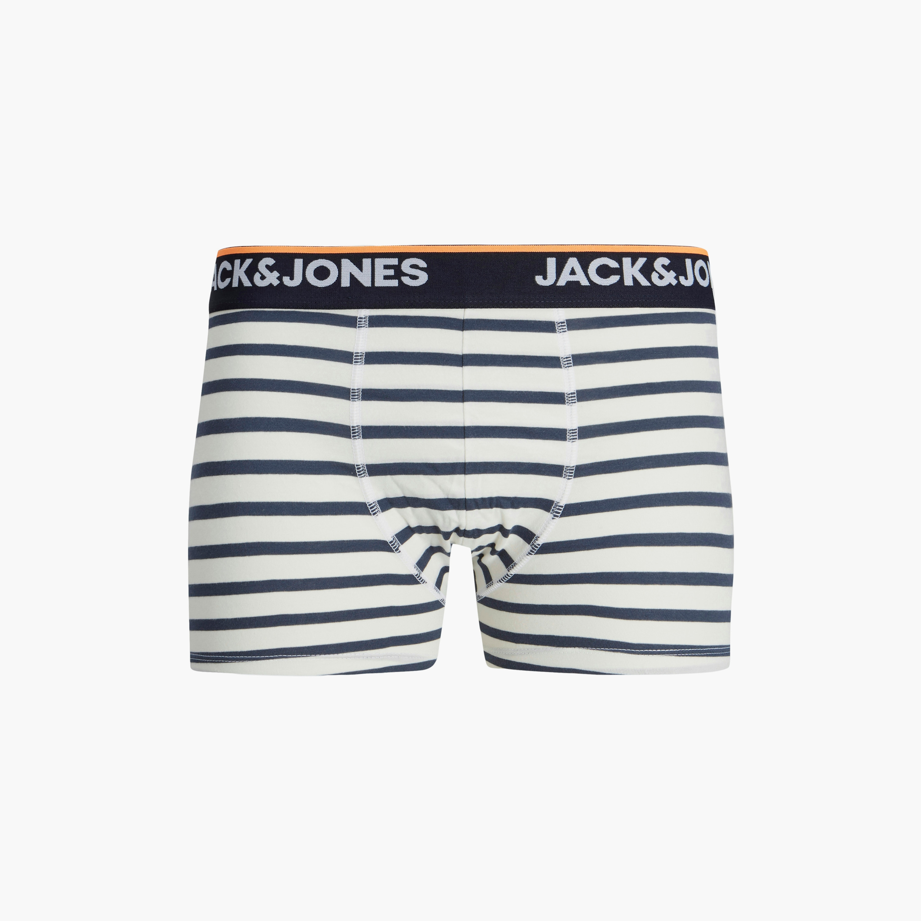 Jack & Jones Pack of 3 Brand Print Elasticated Waistband Men's Trunks-men-clothing-innerwear-underwear-image-2