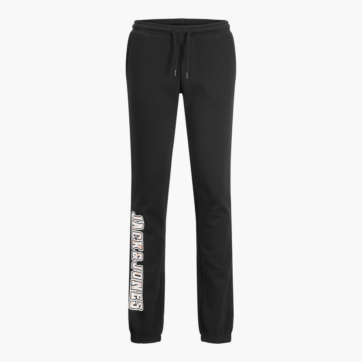جوغرز من جاك آند جونز أسود مطبوع برباط للرجال-men-clothing-bottoms-joggers-image-1