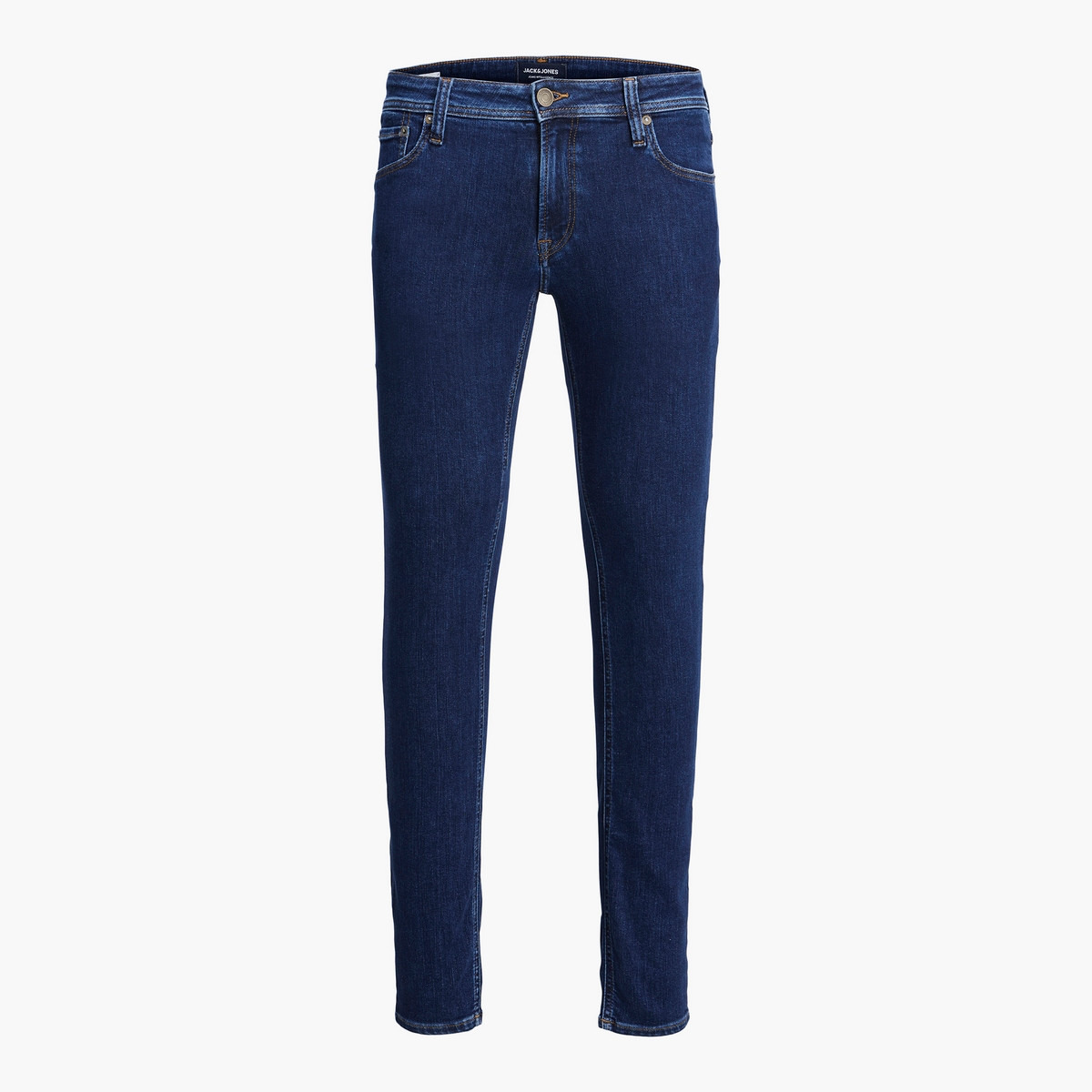 بنطلون جينز جاك آند جونز رجالي بلون أزرق ممزق بقصة ضيقة سادة بجيوب-men-clothing-bottoms-jeans-image-1