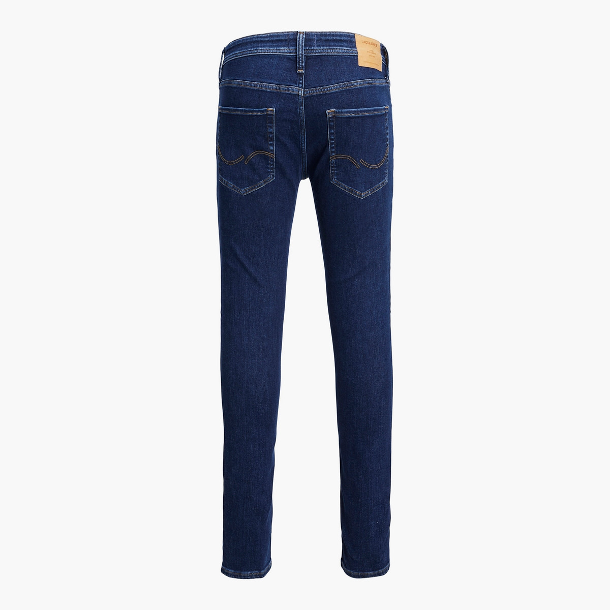 بنطلون جينز جاك آند جونز رجالي بلون أزرق ممزق بقصة ضيقة سادة بجيوب-men-clothing-bottoms-jeans-image-2
