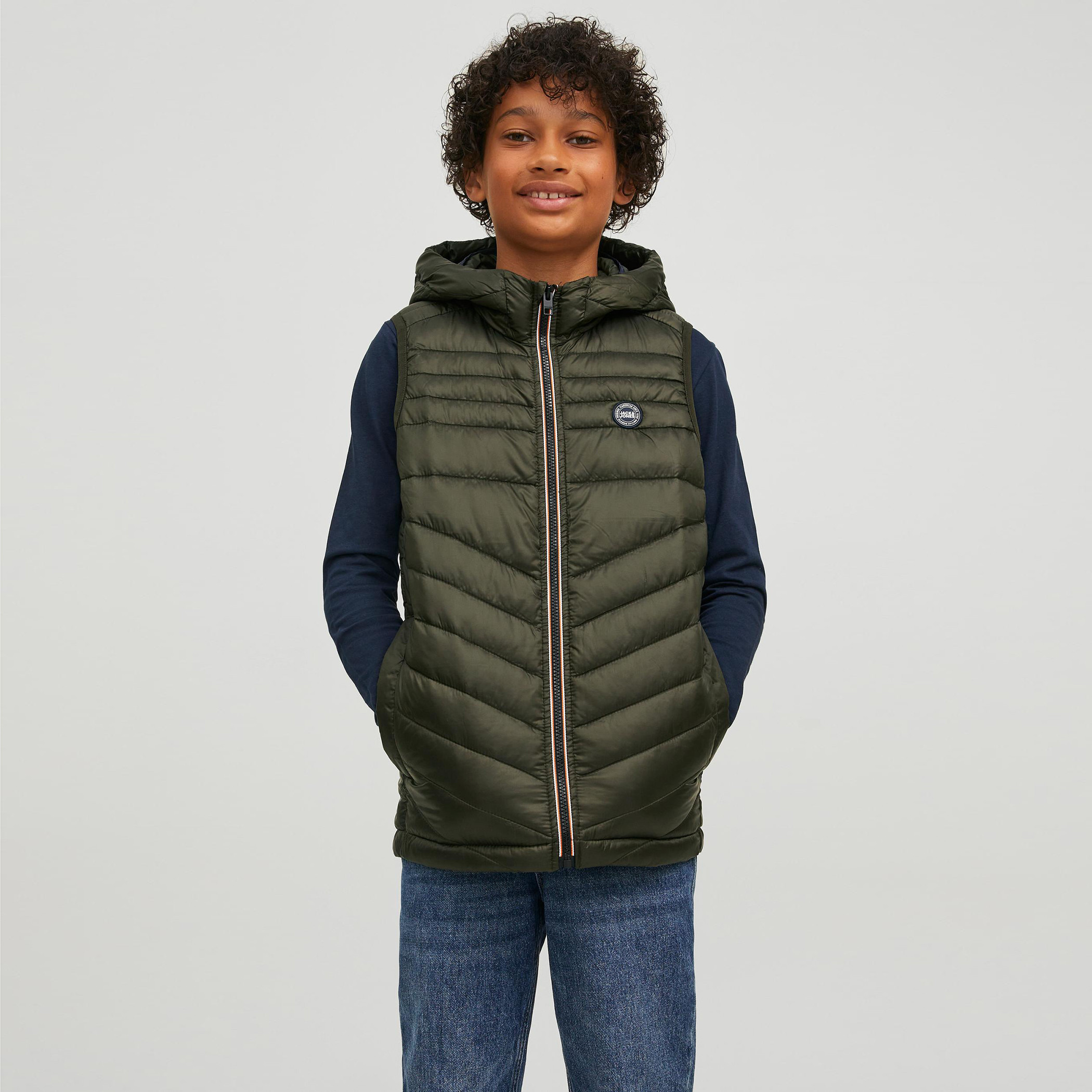 Boys green puffer vest best sale