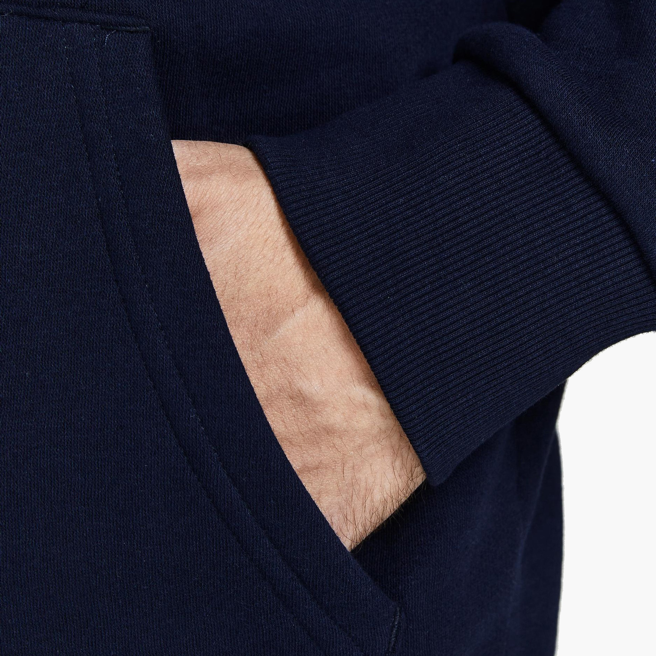 Jack & Jones Men Printed Navy Blue Kangaroo Pocket Hoodie-men-winterwear-hoodiesandsweatshirts-image-5