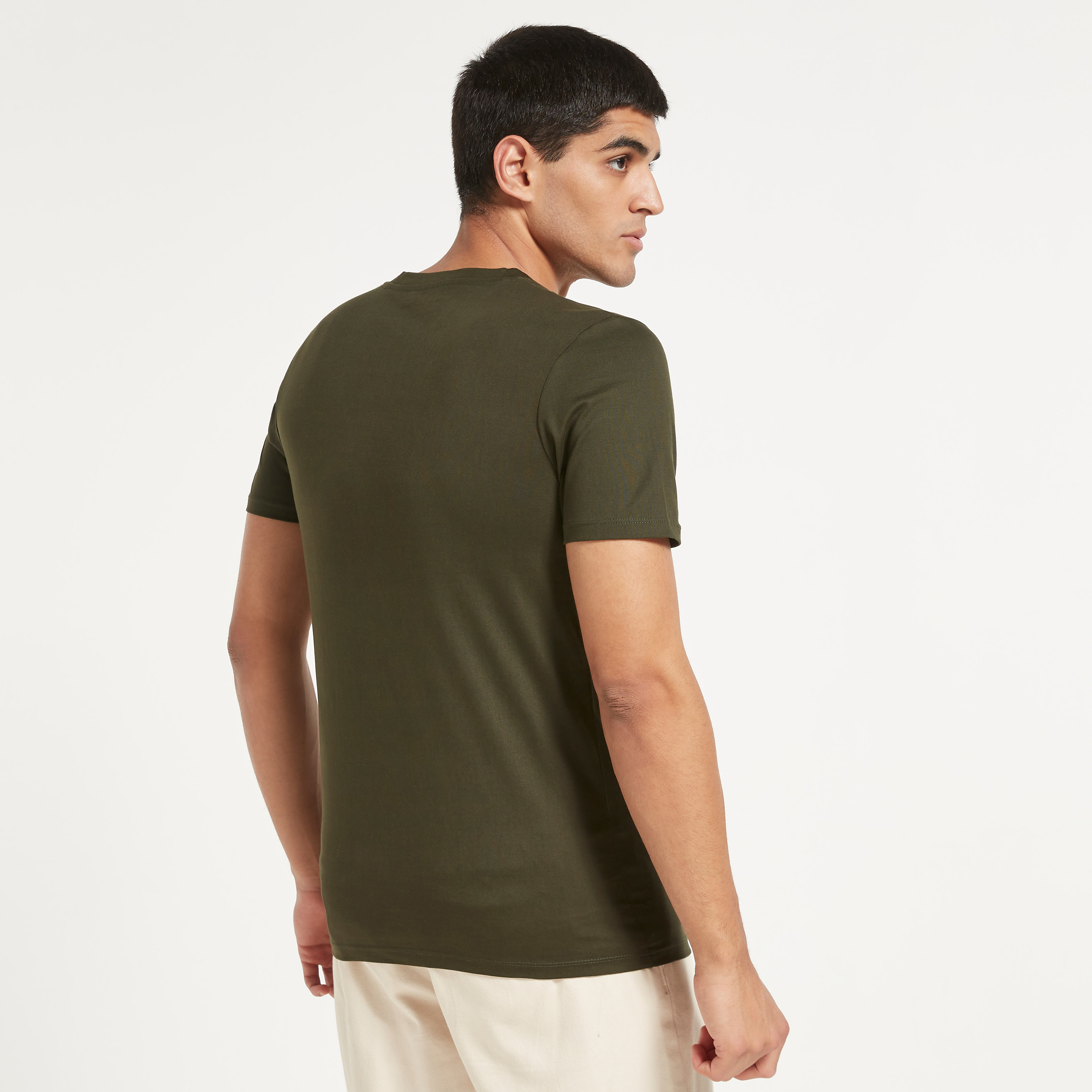 Jack & Jones Men Green Printed Crew Neck Short Sleeves T-Shirt-men-clothing-tshirtsandpolos-tshirts-image-3