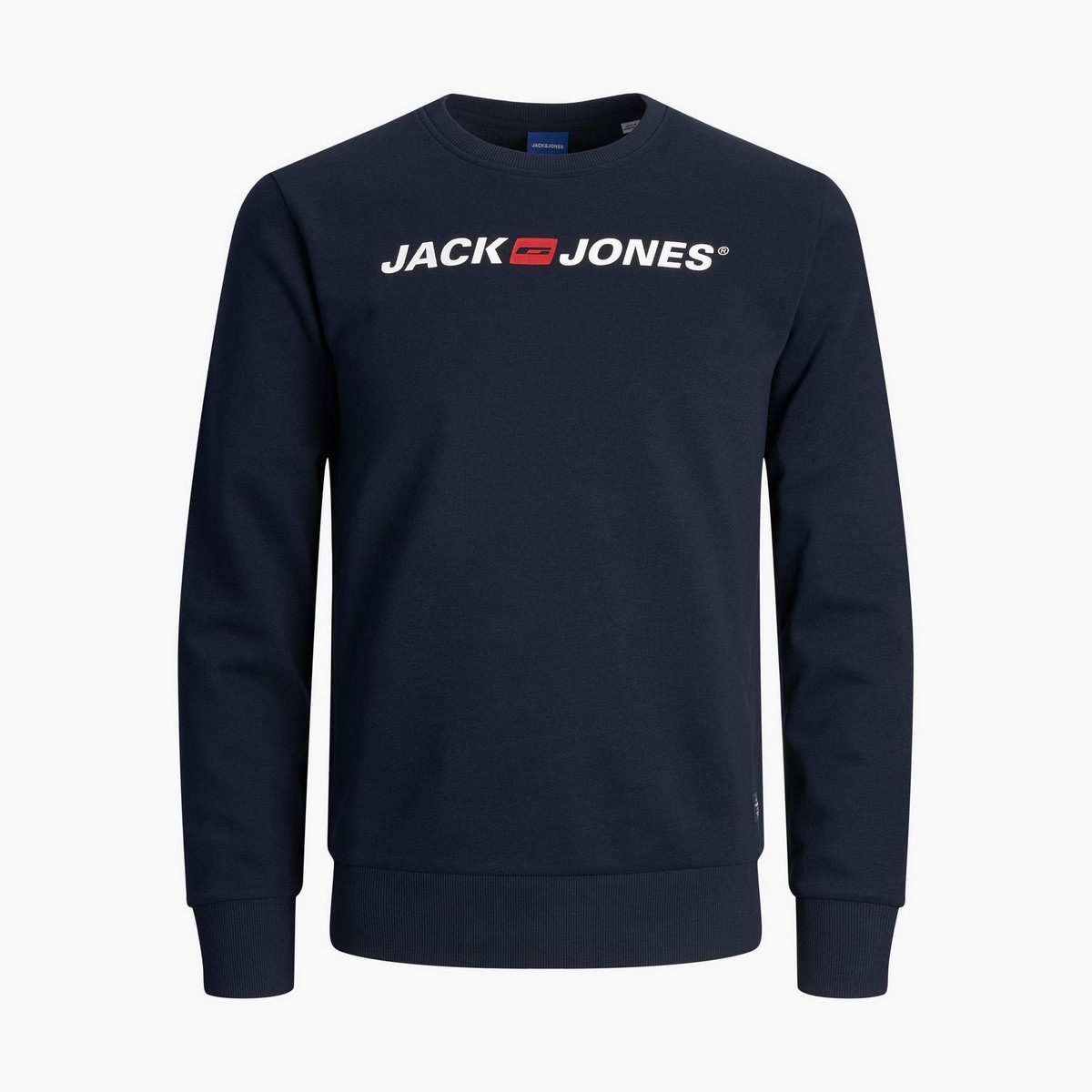 سويت شيرت جاك آند جونز رجالي أزرق كحلي مع شعار برقبة مستديرة-men-winterwear-hoodiesandsweatshirts-image-5