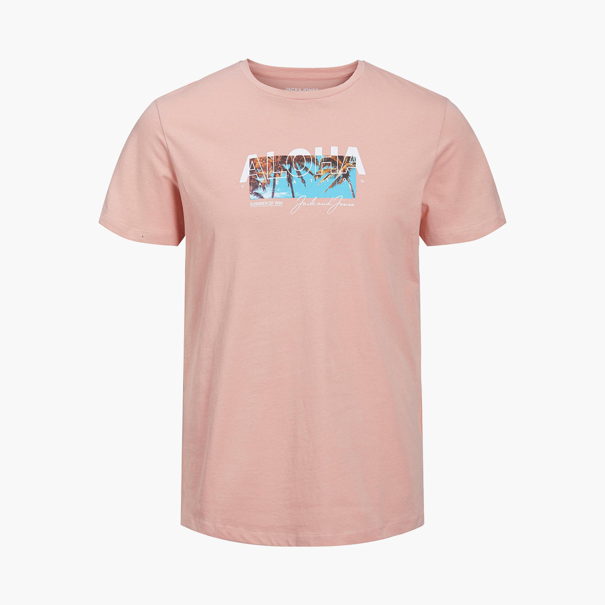 قميص رجالي بأكمام قصيرة وياقة دائرية وطبعات مرجانية من جاك وجوكس-men-clothing-tshirtsandpolos-tshirts-image-2