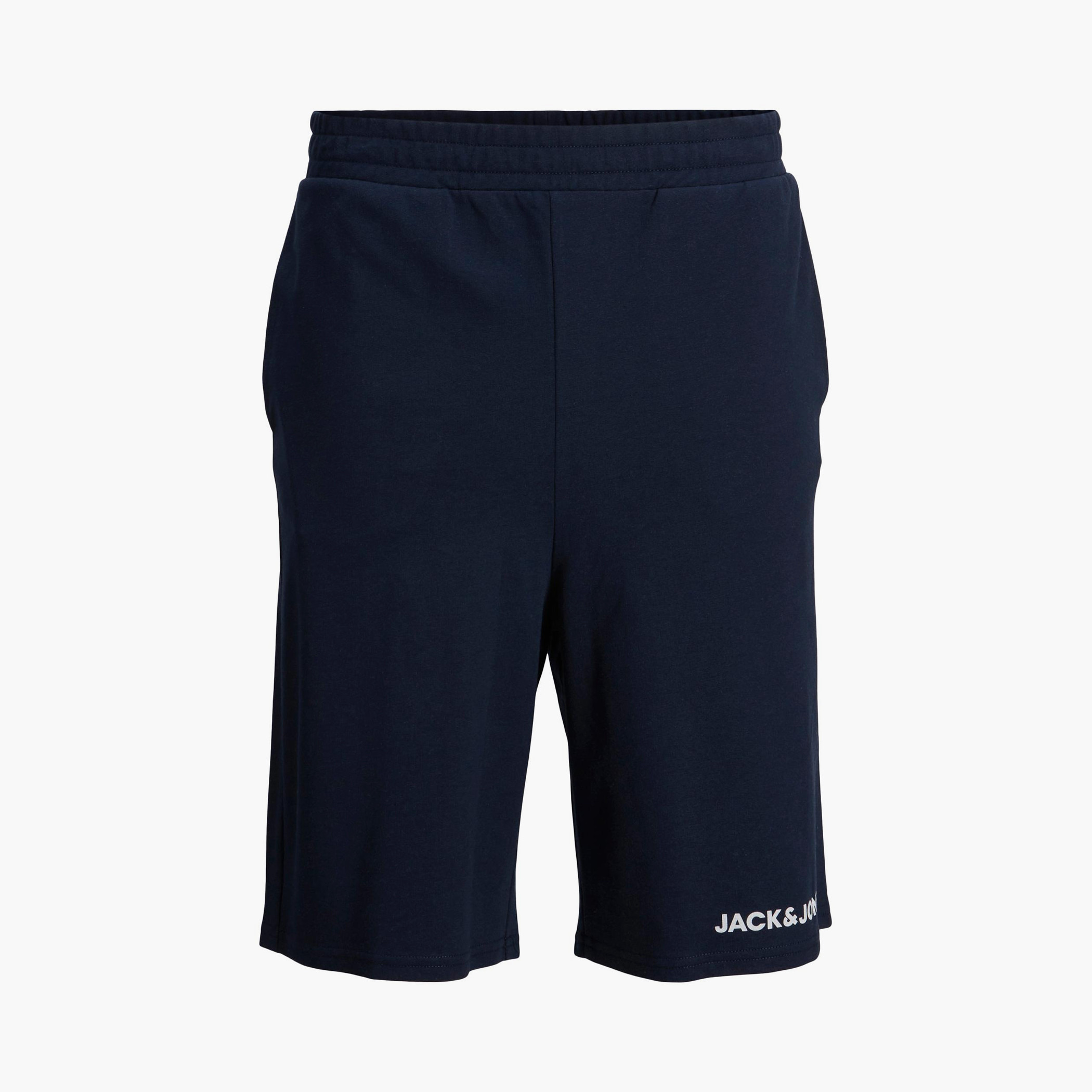 Jack & Jones Men Blue Colour Blocked Crew Neck T-Shirt and Shorts Set-men-clothing-nightwear-sets-image-1