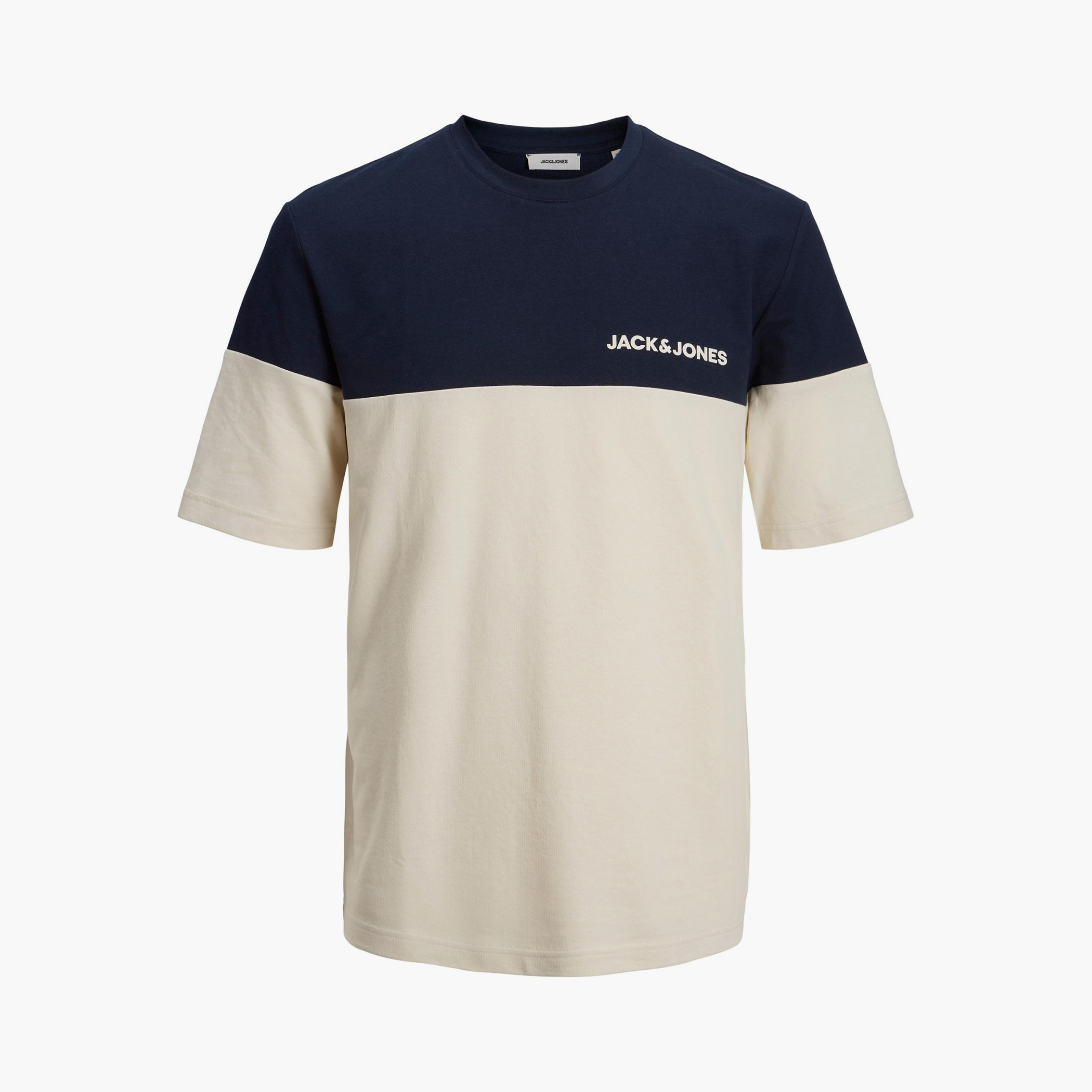 Jack & Jones Men Blue Colour Blocked Crew Neck T-Shirt and Shorts Set-men-clothing-nightwear-sets-image-2