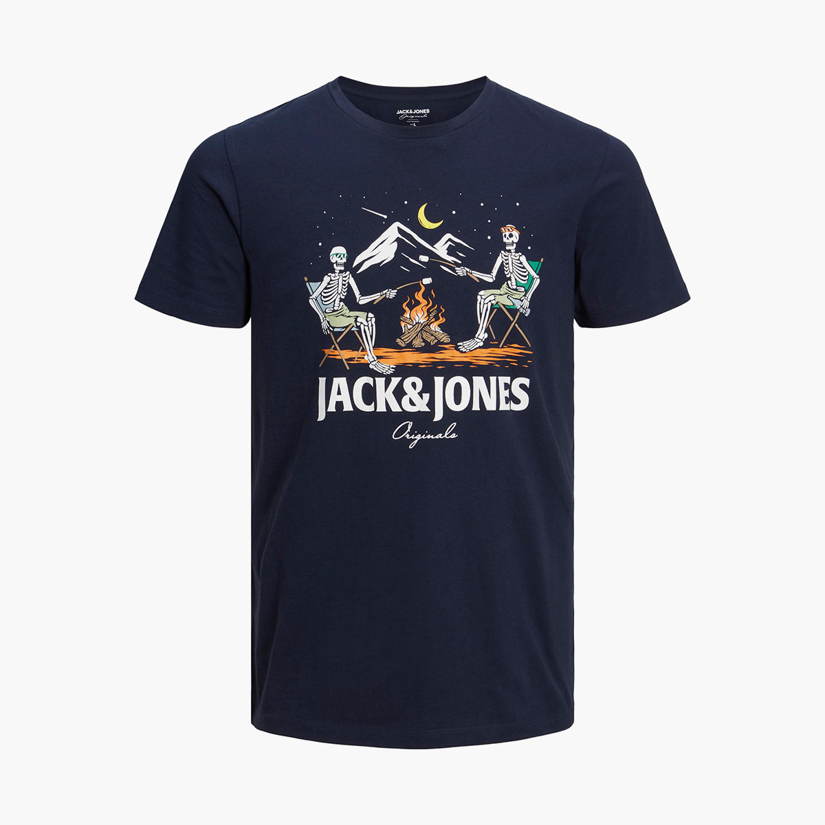 جاك آند جونز تي شيرت رجالي أزرق كحلي بياقة مستديرة وأكمام قصيرة-men-clothing-tshirtsandpolos-tshirts-image-2