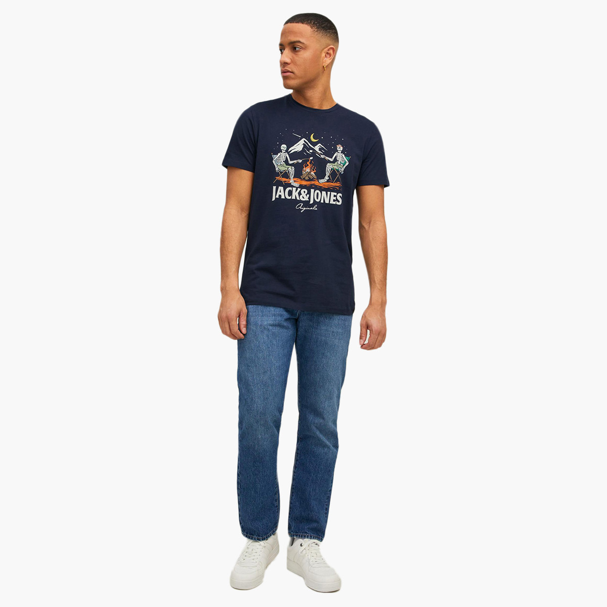 جاك آند جونز تي شيرت رجالي أزرق كحلي بياقة مستديرة وأكمام قصيرة-men-clothing-tshirtsandpolos-tshirts-image-3