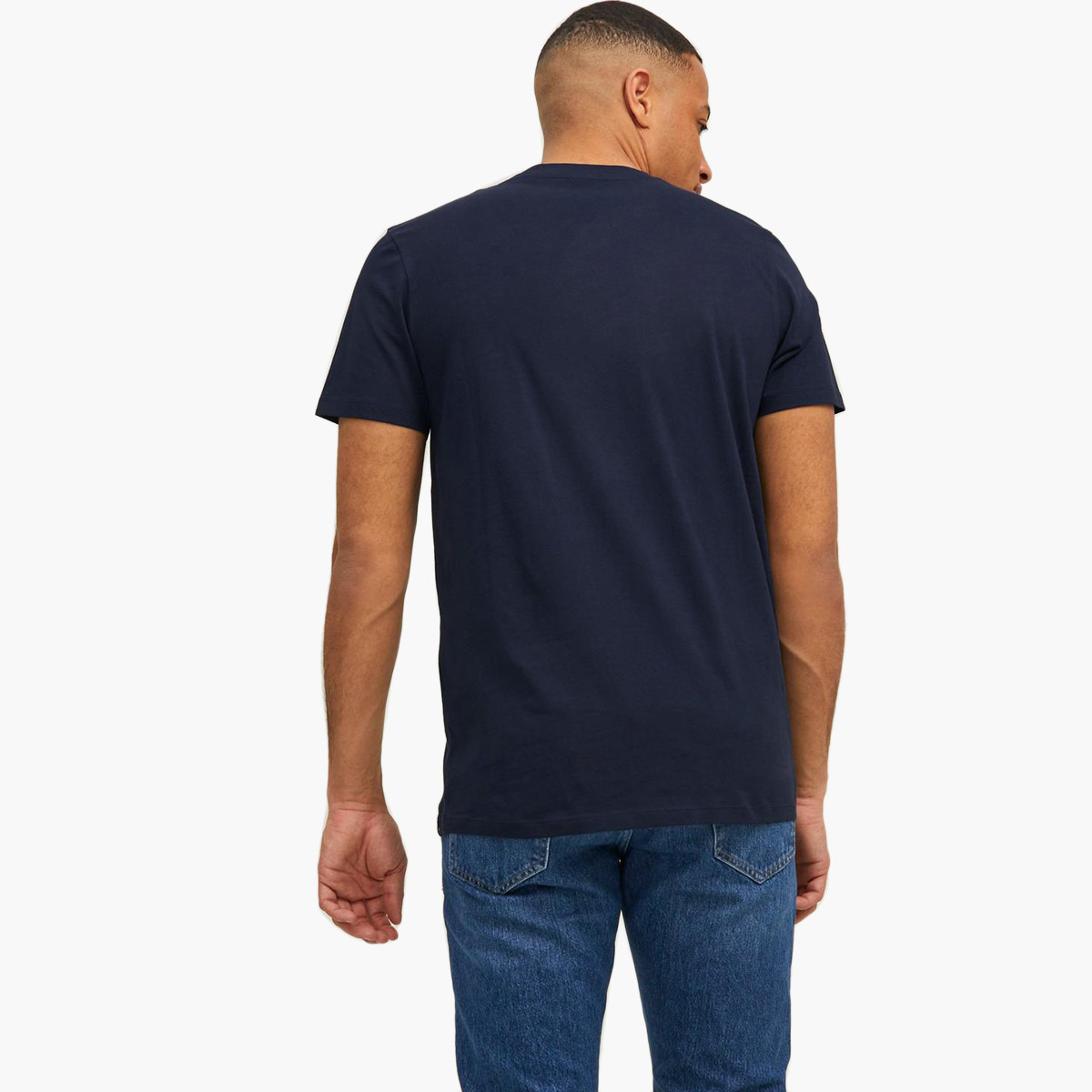 جاك آند جونز تي شيرت رجالي أزرق كحلي بياقة مستديرة وأكمام قصيرة-men-clothing-tshirtsandpolos-tshirts-image-5