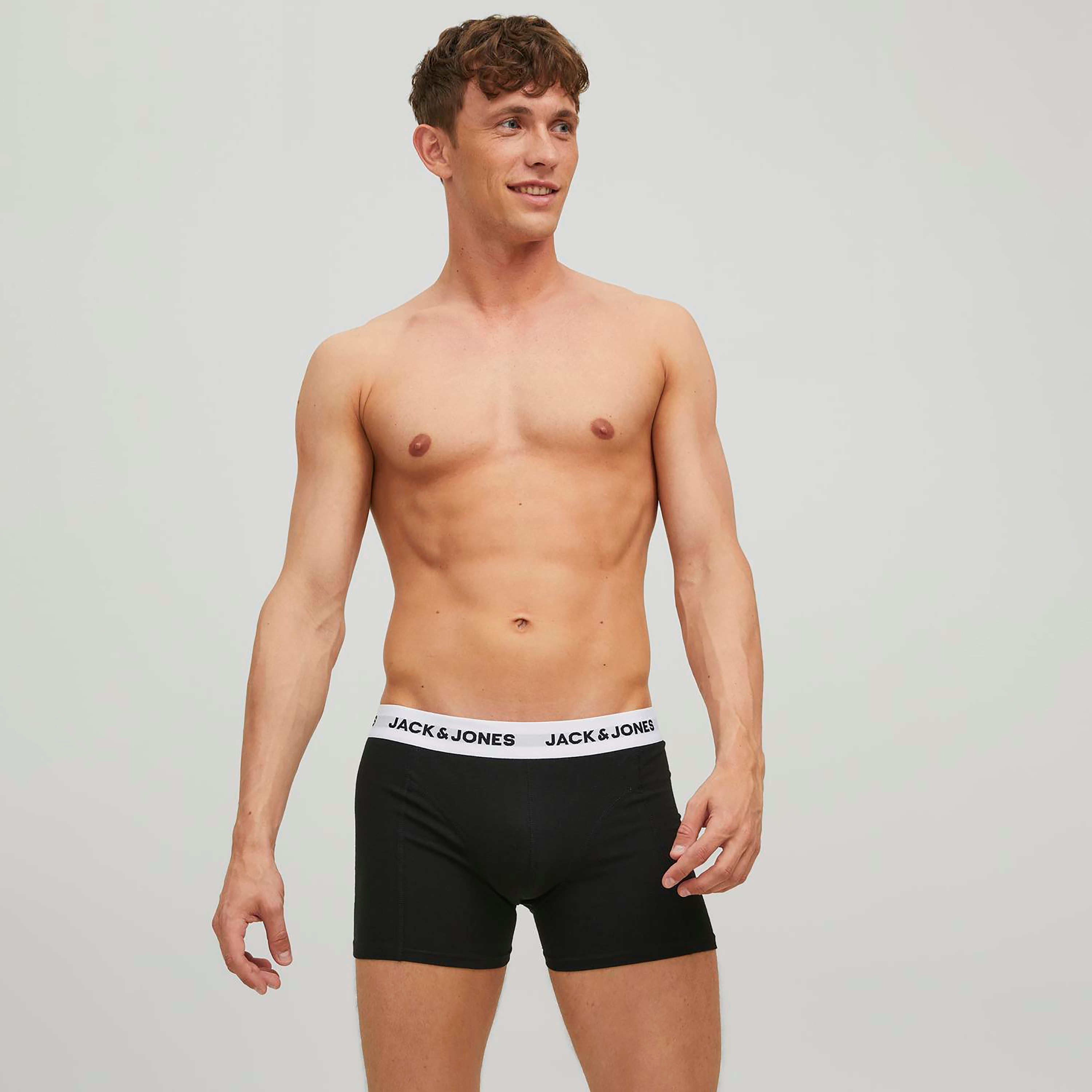 Jack & Jones Pack of 3 Brand Print Waistband Trunks-men-clothing-innerwear-underwear-image-4