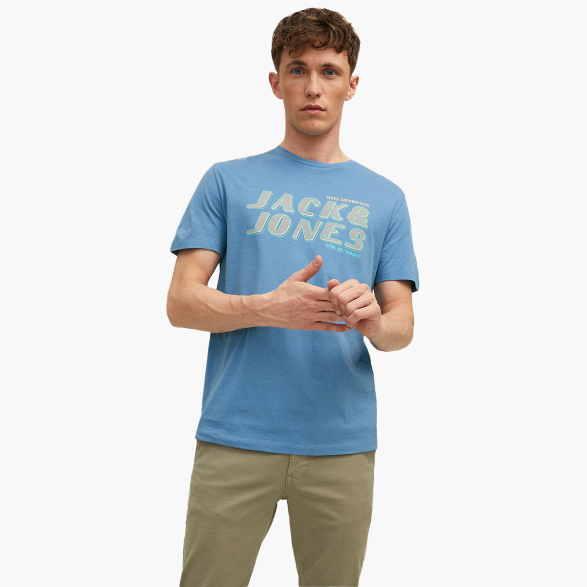 القميص من النوع الثقيل جاك آند جونز رجالي بأكمام قصيرة وياقة دائرية وشعار أزرق-men-clothing-tshirtsandpolos-tshirts-image-1