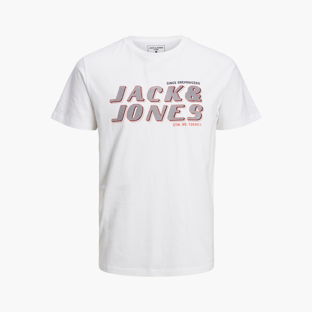 القميص من النوع الثقيل رجالي من جاك وجوكس بأكمام قصيرة وياقة دائرية وشعار أبيض-men-clothing-tshirtsandpolos-tshirts-image-2