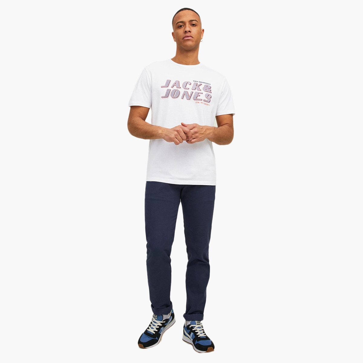 القميص من النوع الثقيل رجالي من جاك وجوكس بأكمام قصيرة وياقة دائرية وشعار أبيض-men-clothing-tshirtsandpolos-tshirts-image-5