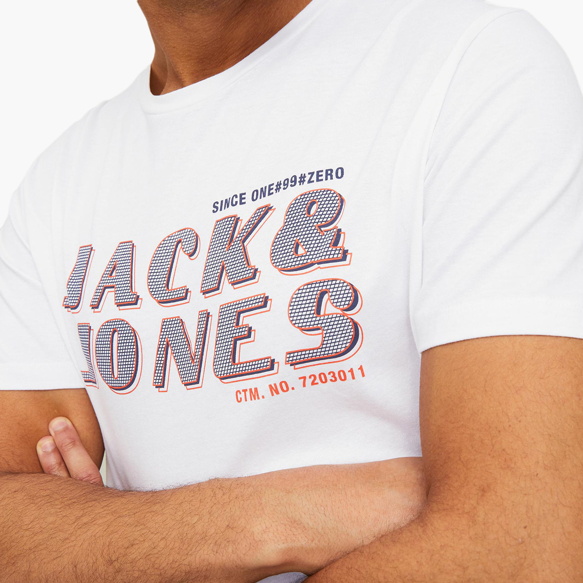القميص من النوع الثقيل رجالي من جاك وجوكس بأكمام قصيرة وياقة دائرية وشعار أبيض-men-clothing-tshirtsandpolos-tshirts-image-6
