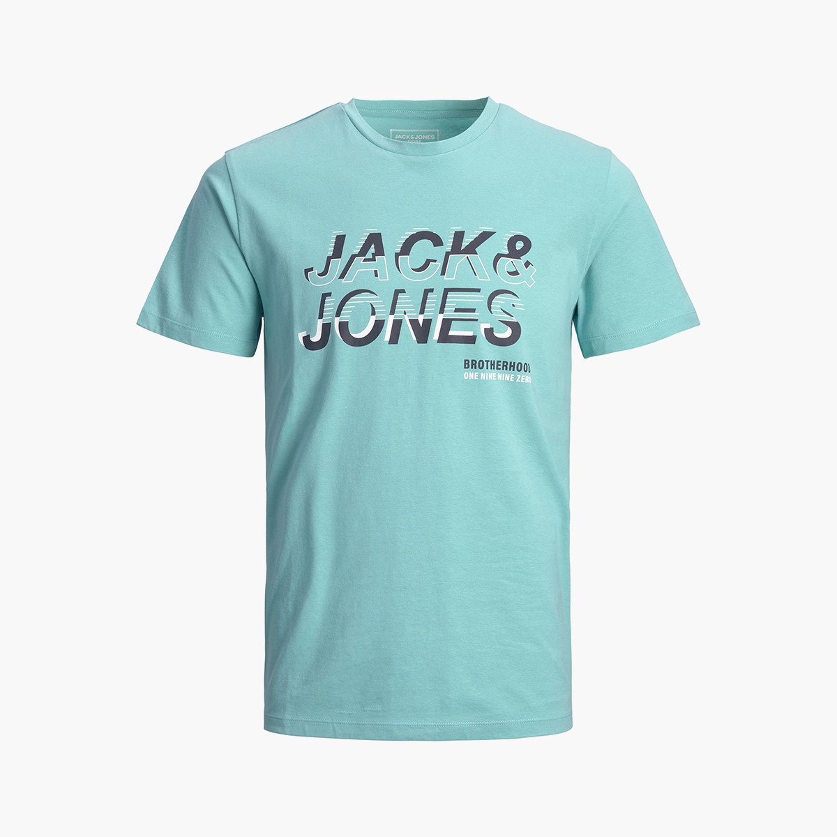 تي شيرت جاك آند جونز رجالي أزرق مطبوع بياقة مستديرة وأكمام قصيرة-men-clothing-tshirtsandpolos-tshirts-image-3