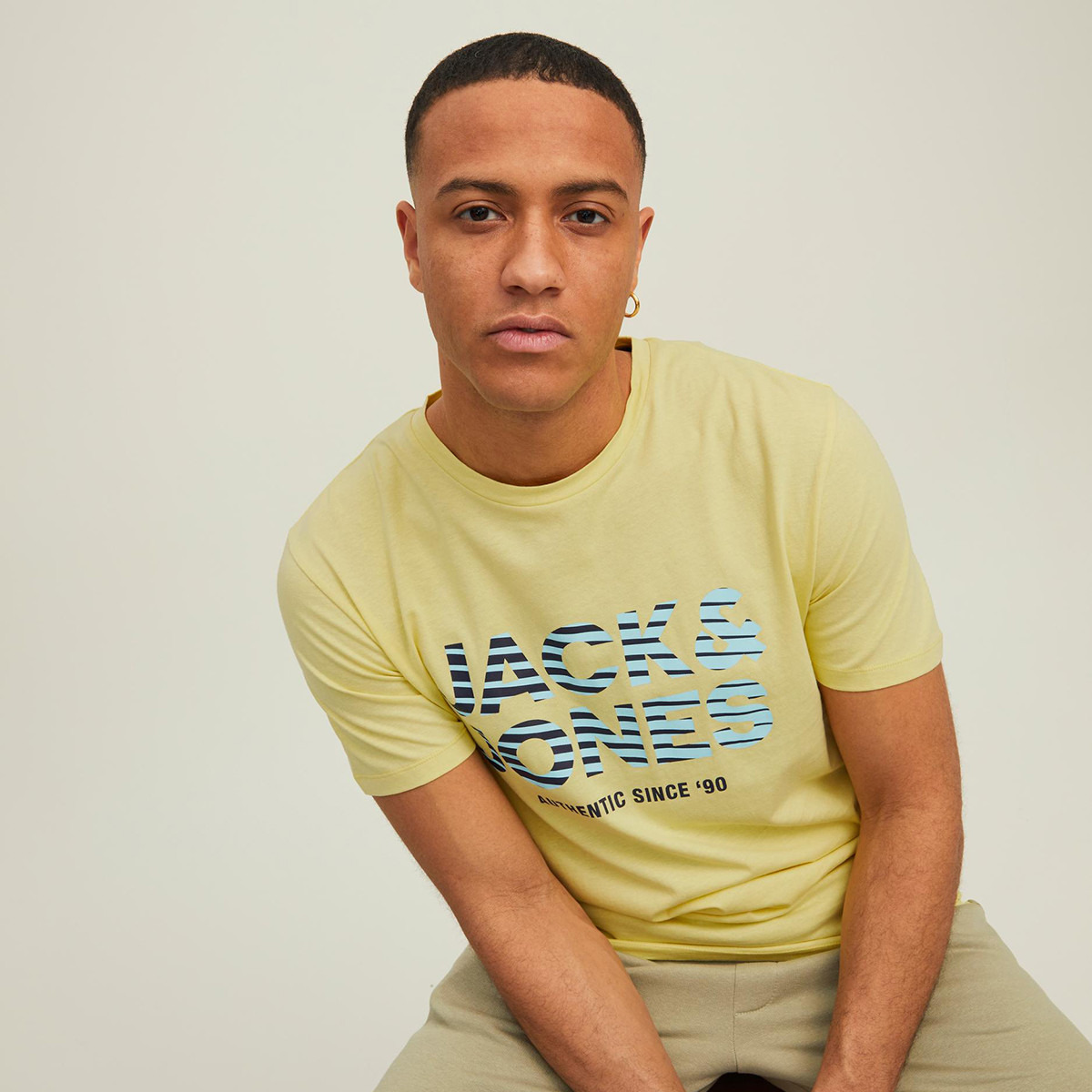جاك اند جونز رجالي اصفر رقبة مستديرة أكمام قصيرة -men-clothing-tshirtsandpolos-tshirts-image-7