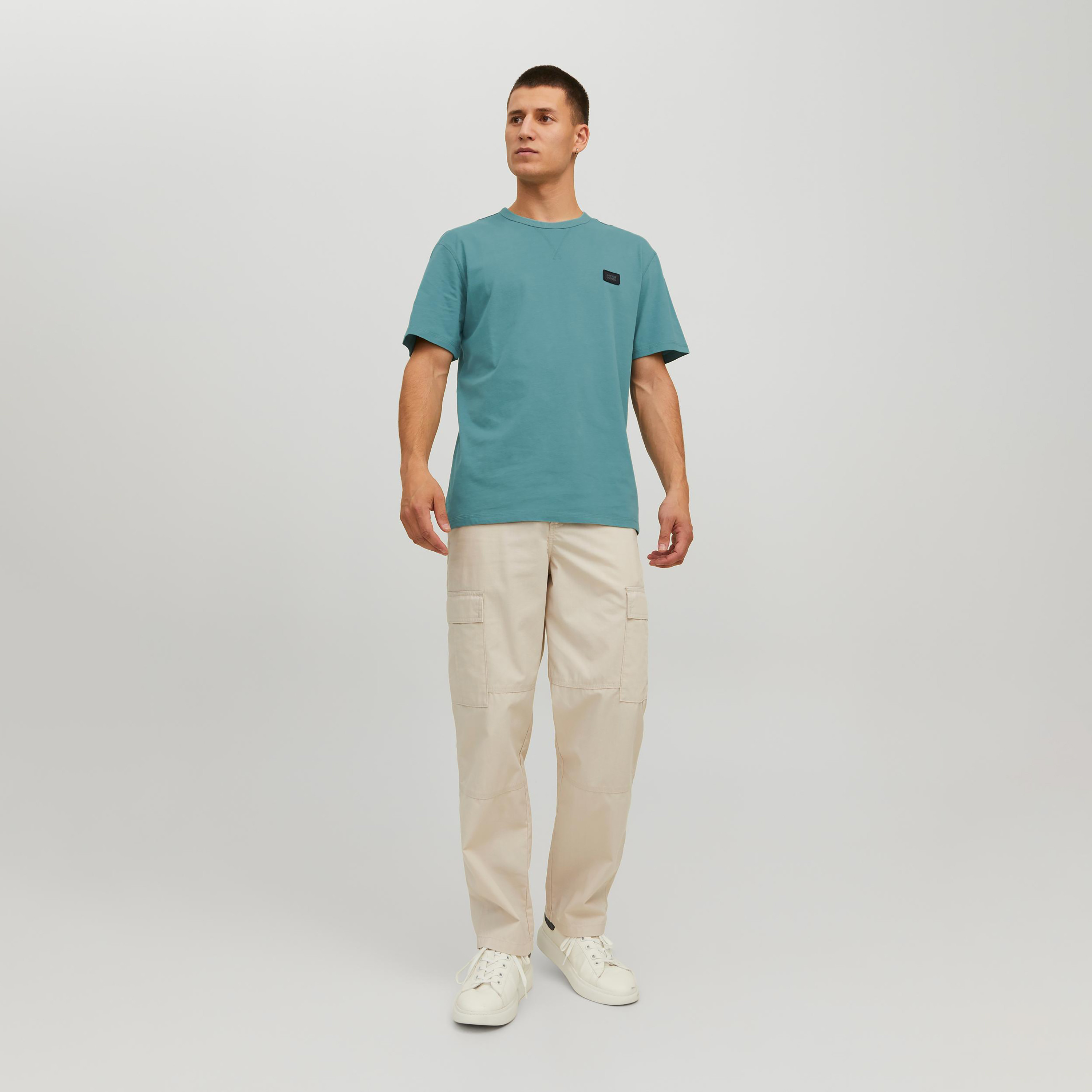 Jack & Jones Plain Crew Neck Short Sleeves T-Shirt-men-clothing-tshirtsandpolos-tshirts-image-2