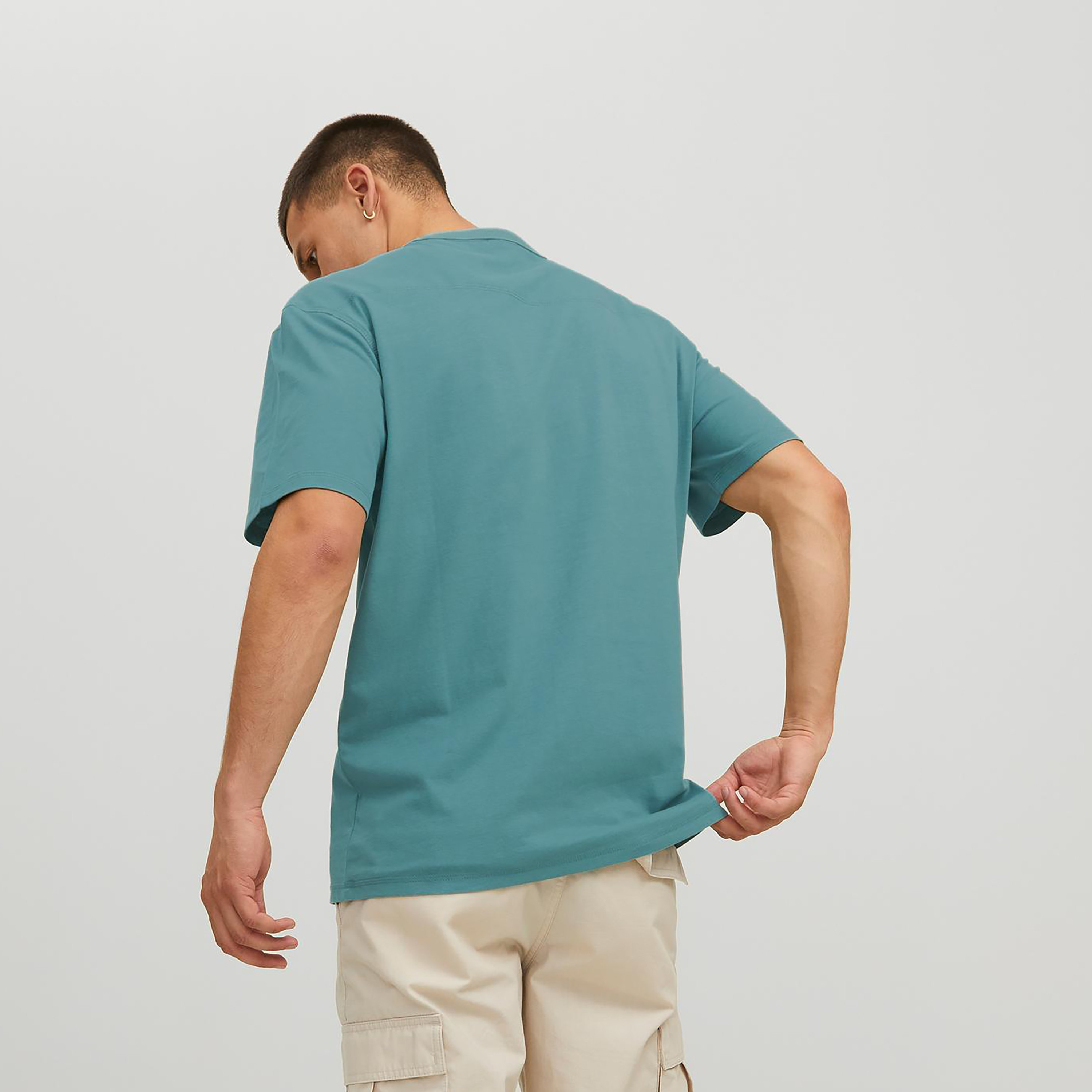Jack & Jones Plain Crew Neck Short Sleeves T-Shirt-men-clothing-tshirtsandpolos-tshirts-image-4