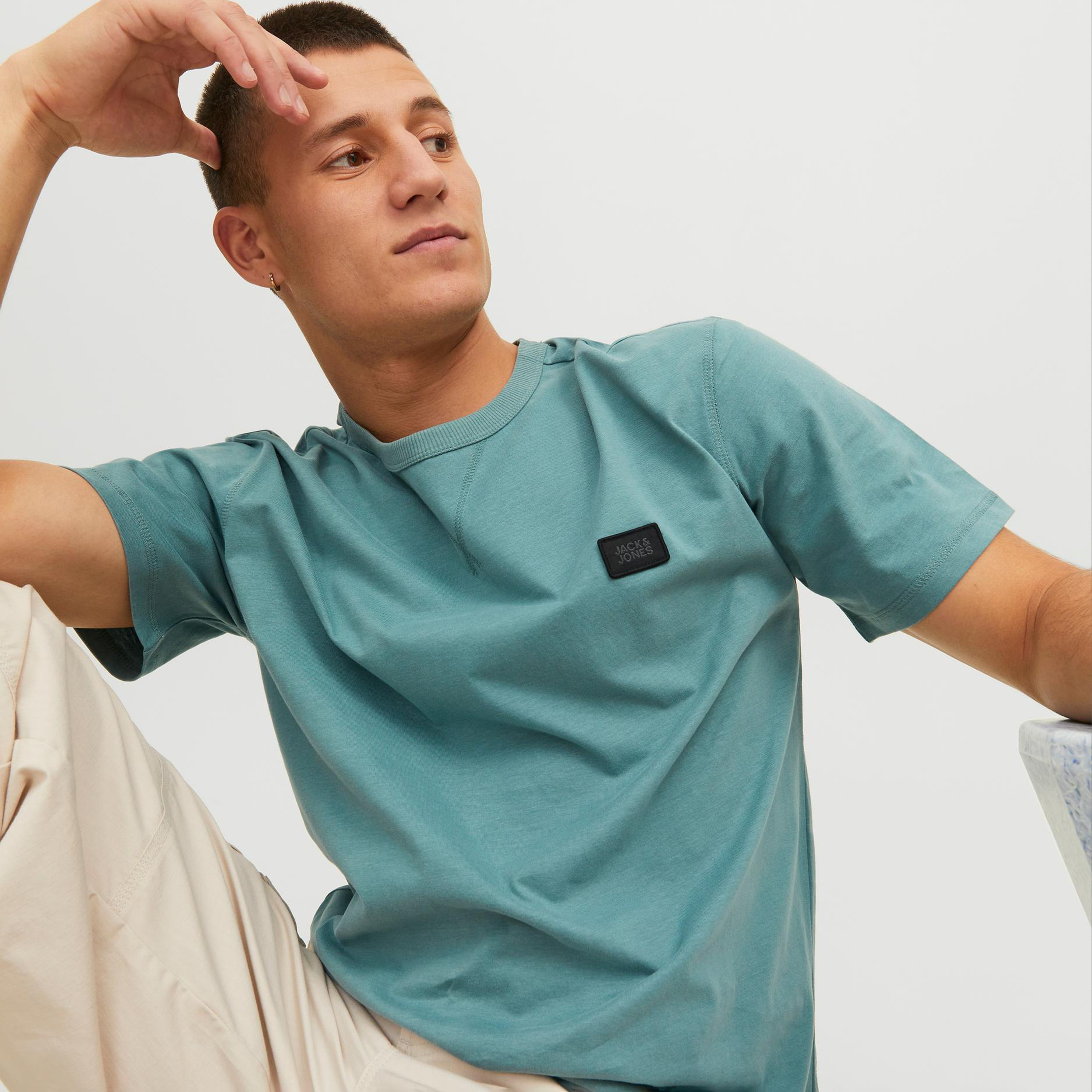 Jack & Jones Plain Crew Neck Short Sleeves T-Shirt-men-clothing-tshirtsandpolos-tshirts-image-6