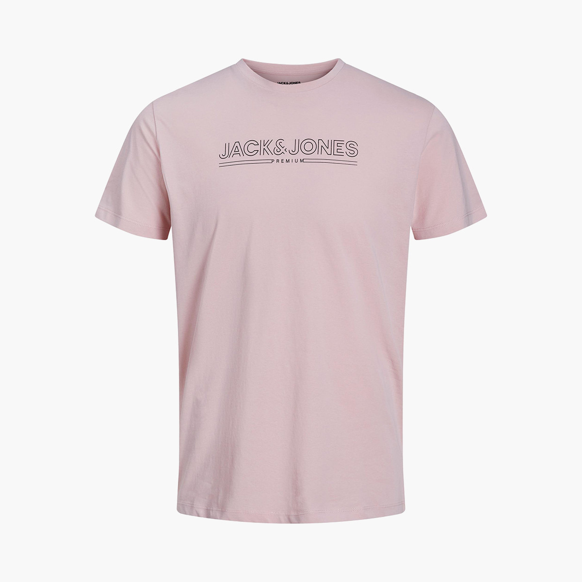 تي شيرت جاك آند جونز رجالي وردي بياقة مستديرة وأكمام قصيرة-men-clothing-tshirtsandpolos-tshirts-image-2