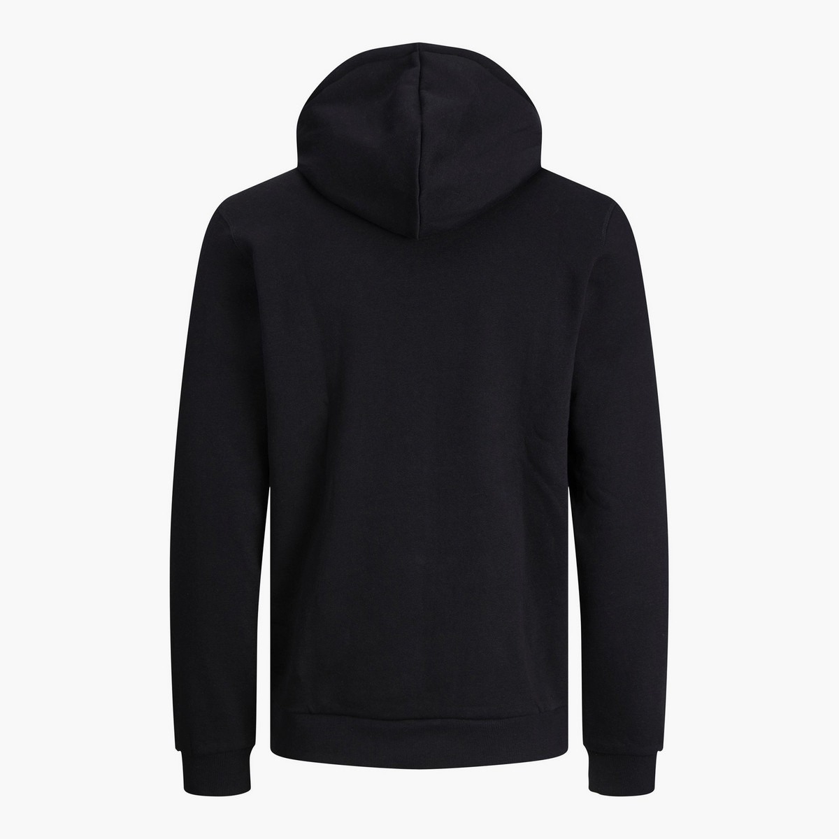 هودي جاك آند جونز بجيب كانغارو مطبوع بلون اسود للرجال-men-winterwear-hoodiesandsweatshirts-image-4