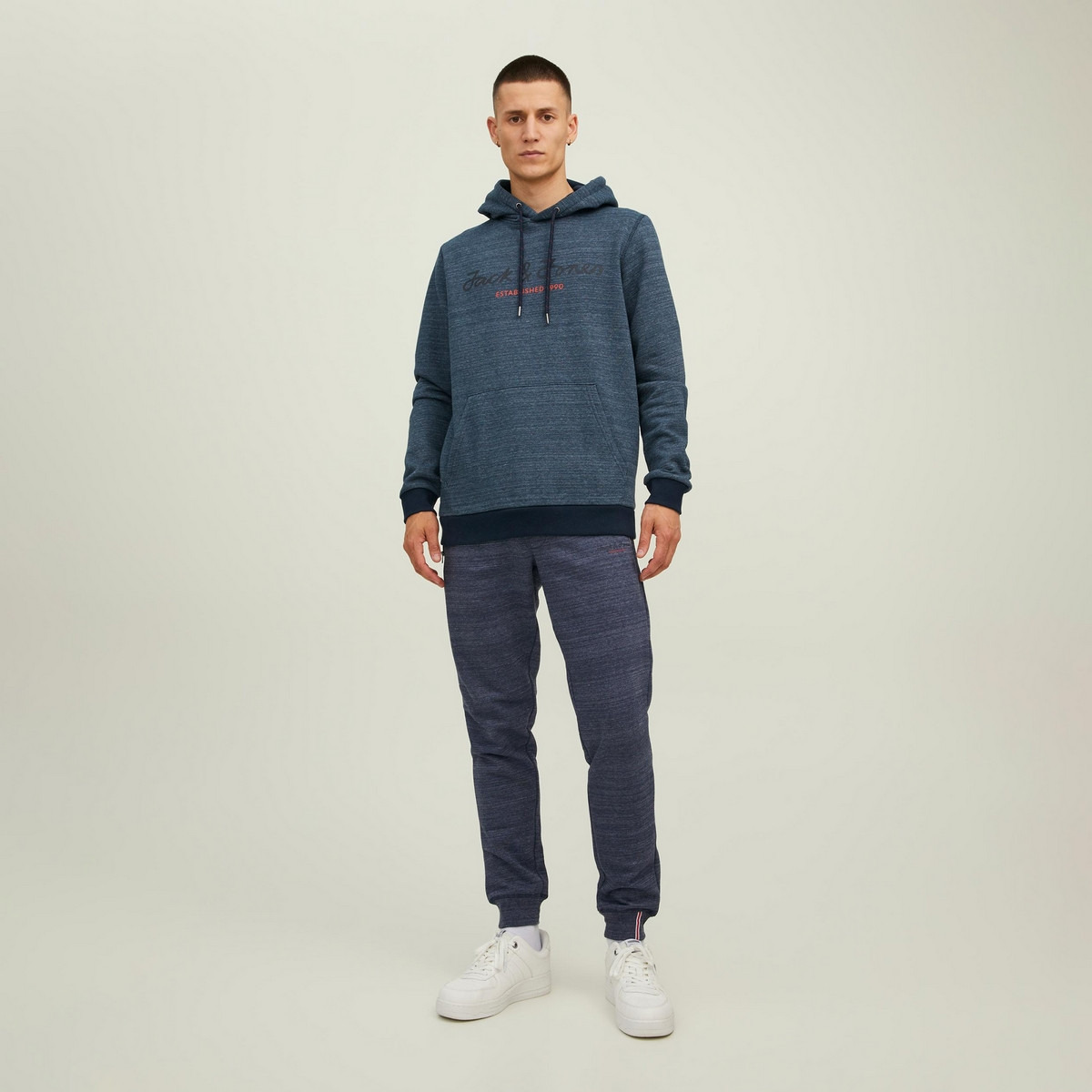 Jack & Jones Men Black Printed Kangaroo Pocket Hoodie-men-winterwear-hoodiesandsweatshirts-image-12