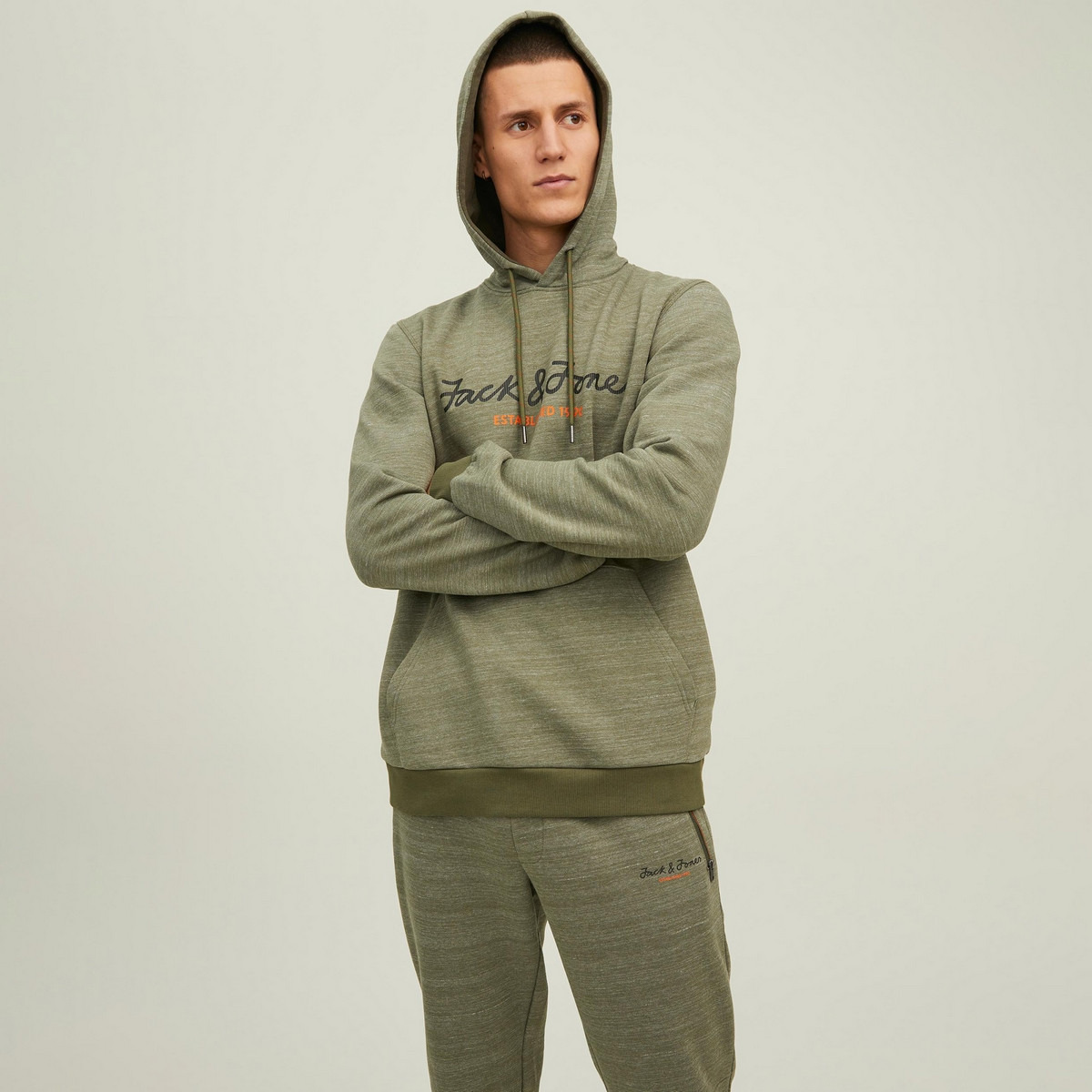 Jack & Jones Men Black Printed Kangaroo Pocket Hoodie-men-winterwear-hoodiesandsweatshirts-image-16