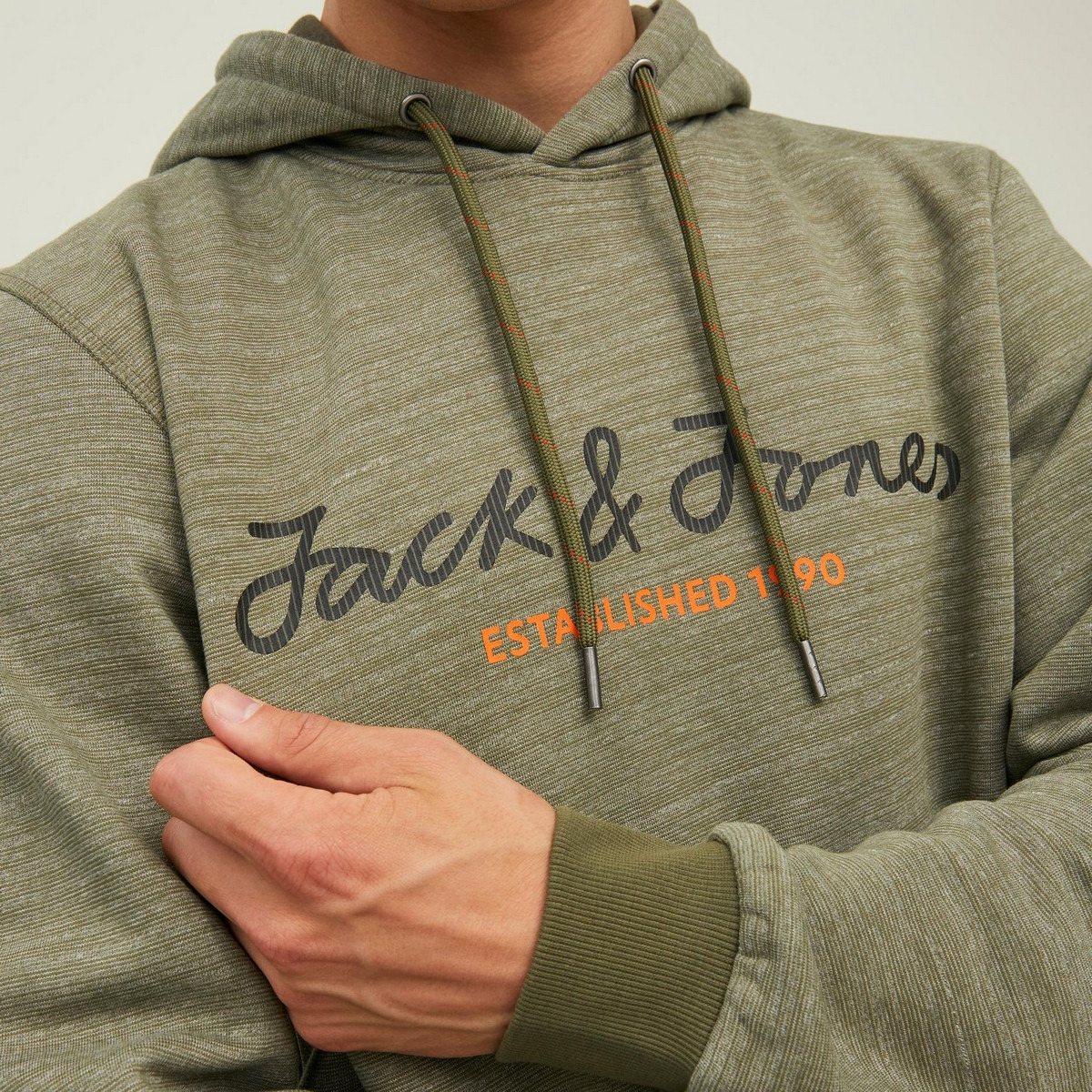 Jack & Jones Men Black Printed Kangaroo Pocket Hoodie-men-winterwear-hoodiesandsweatshirts-image-22