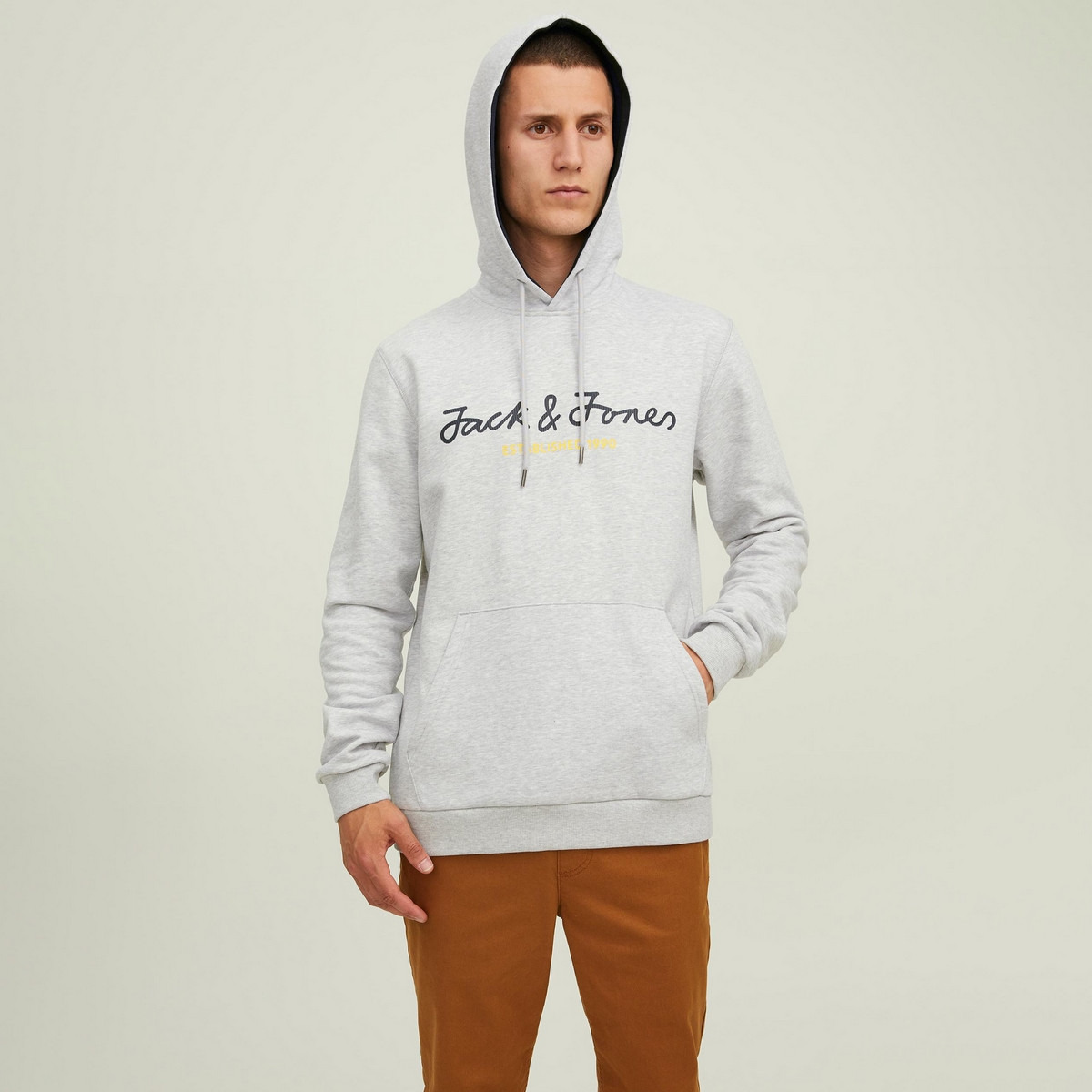 Jack & Jones Men Black Printed Kangaroo Pocket Hoodie-men-winterwear-hoodiesandsweatshirts-image-23
