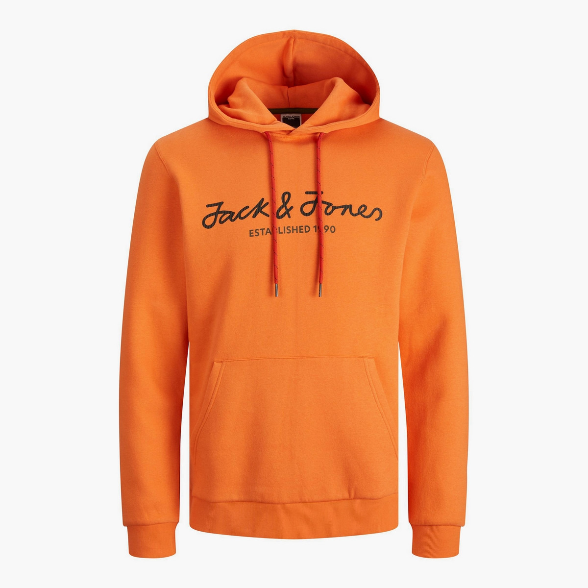 Jack & Jones Men Black Printed Kangaroo Pocket Hoodie-men-winterwear-hoodiesandsweatshirts-image-28