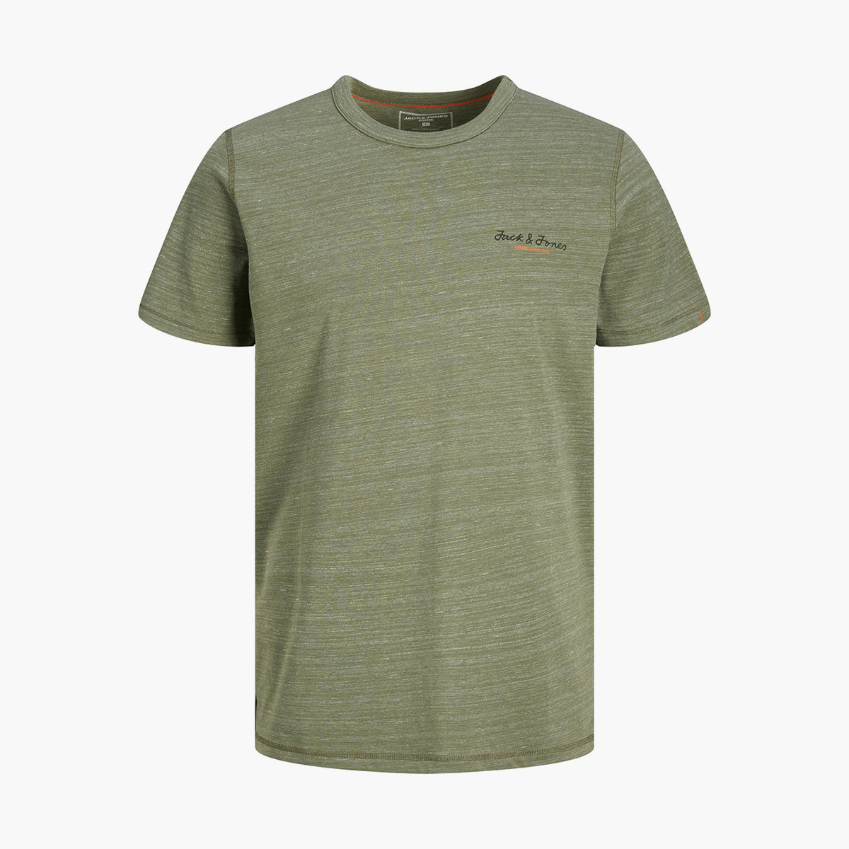 تي شيرت رجالي من جاك آند جونز بأكمام قصيرة و ياقة مستديرة و شعار مع لون اخضر-men-clothing-tshirtsandpolos-tshirts-image-1