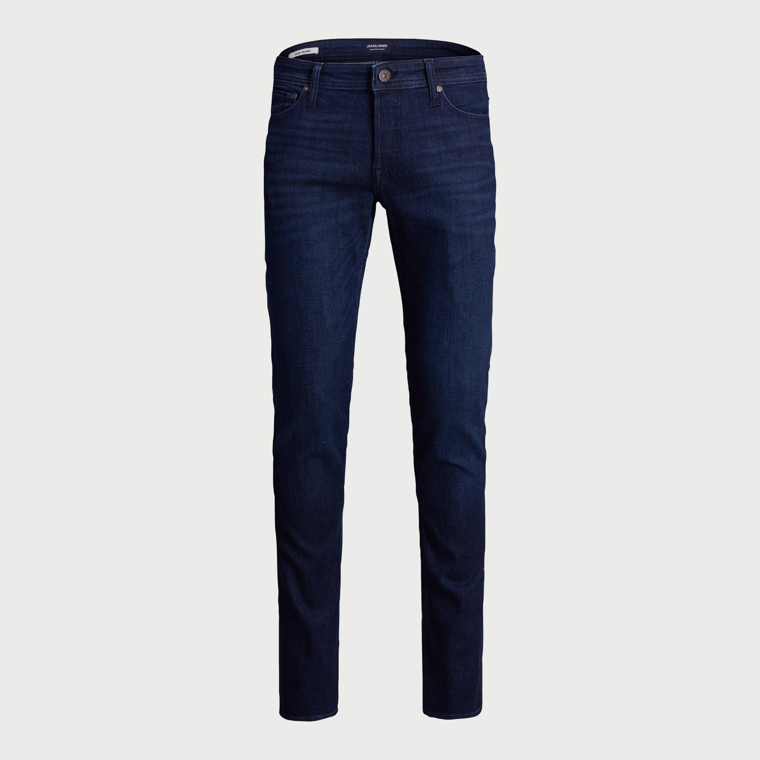 بنطلون جينز رجالي من جاك آند جونز بلون أزرق سادة بجيب خاص-men-clothing-bottoms-jeans-image-1