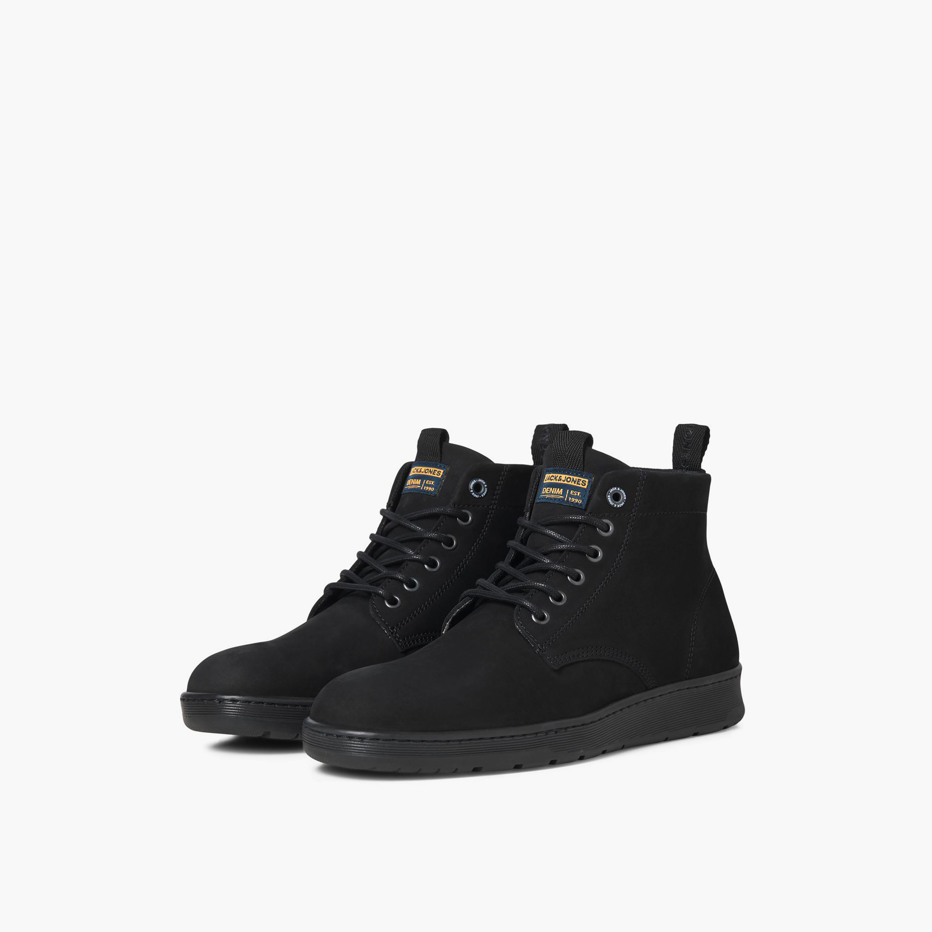 أحذية صلبة من نوبوك من جاك آند جونز للرجال بلون اسود-men-shoes-boots-image-1