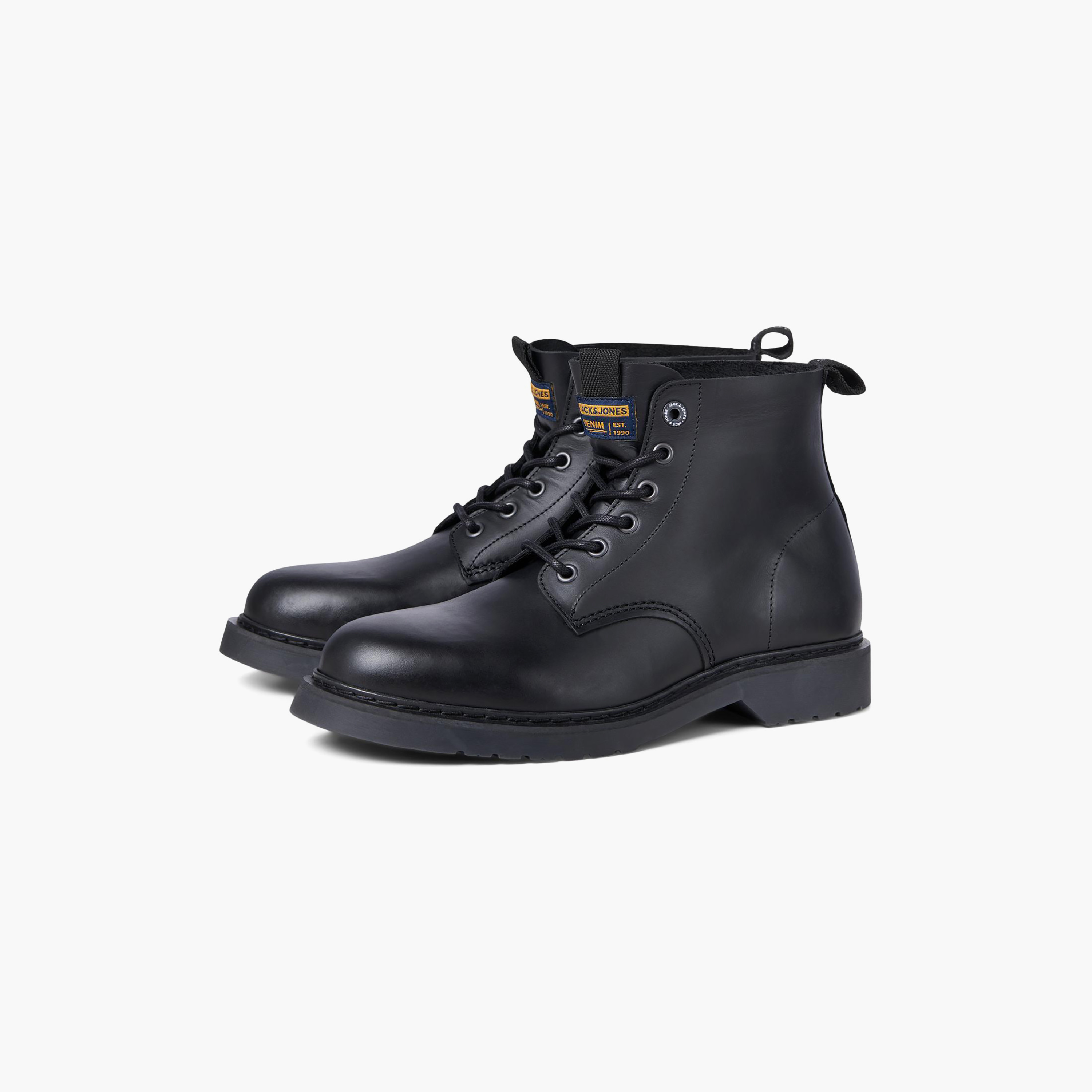 Jack & Jones Men's Jfwhastings Leather Ankle Boots | 12215539-men-shoes-boots-image-1
