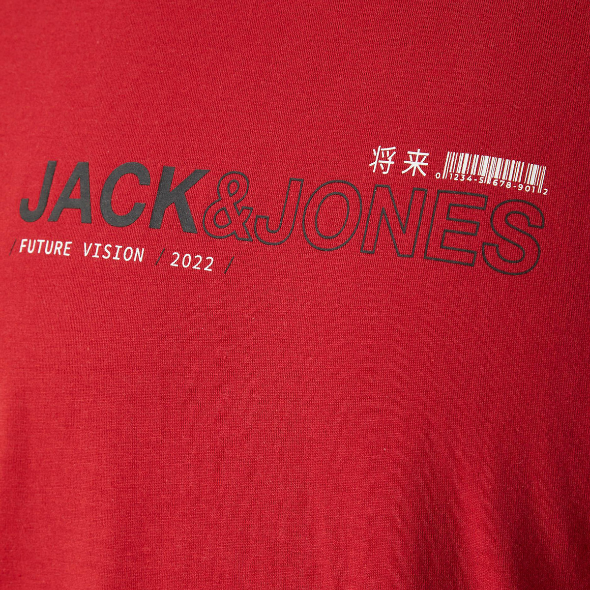 Jack & Jones Men Red Logo Crew Neck Short Sleeves T-Shirt-men-clothing-tshirtsandpolos-tshirts-image-2