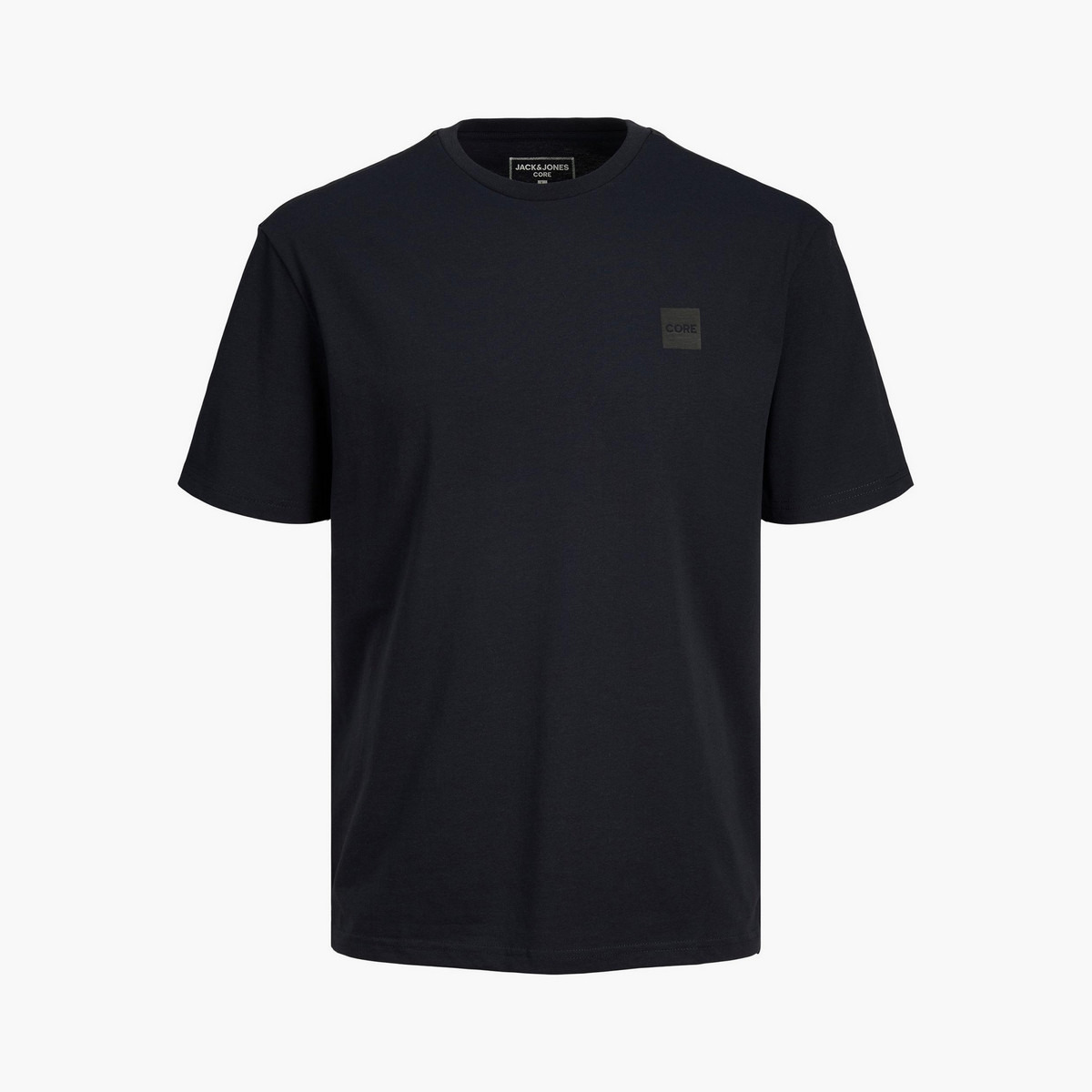 Jack & Jones Men Black Plain Crew Neck Short Sleeves T-Shirt-men-clothing-tshirtsandpolos-tshirts-image-4