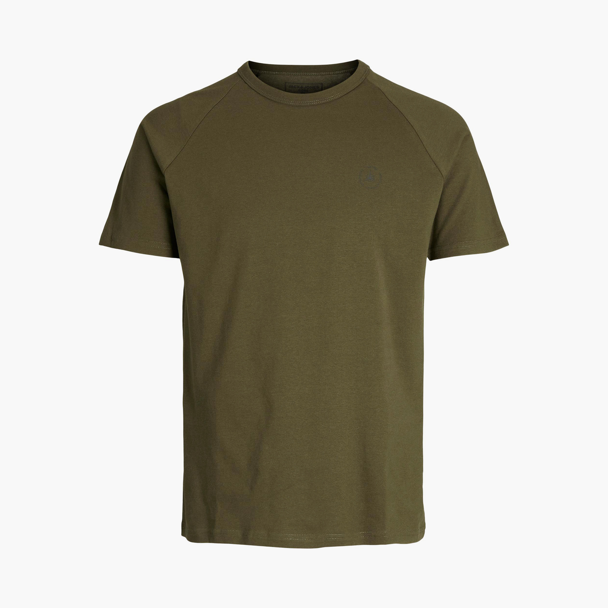 تي شيرت رجالي من جاك آند جونز بأكمام قصيرة و ياقة مستديرة سادة مع لون بيج-men-clothing-tshirtsandpolos-tshirts-image-5