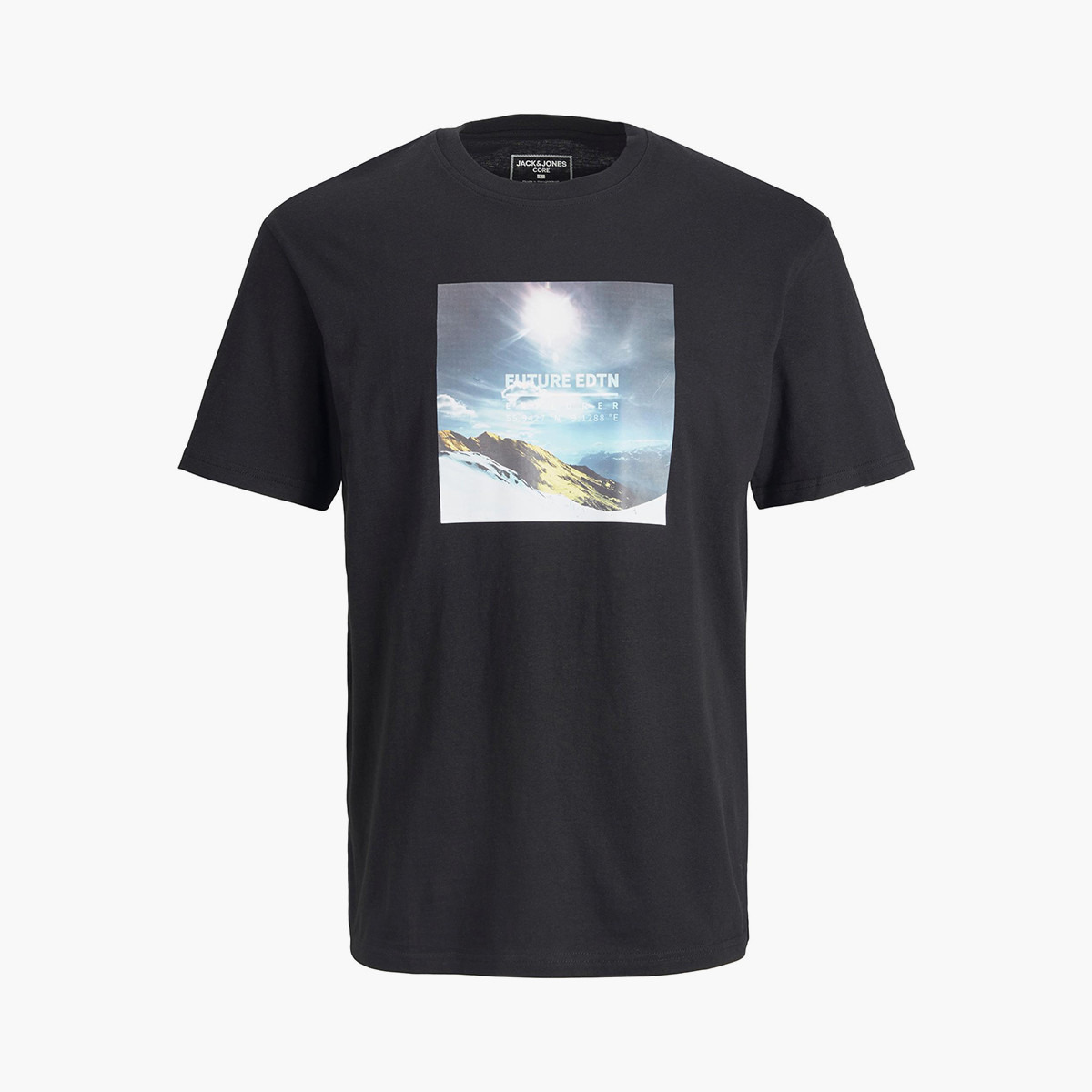 تي شيرت رجالي من جاك آند جونز بأكمام قصيرة و ياقة مستديرة و جرافيك مع لون اسود-men-clothing-tshirtsandpolos-tshirts-image-3