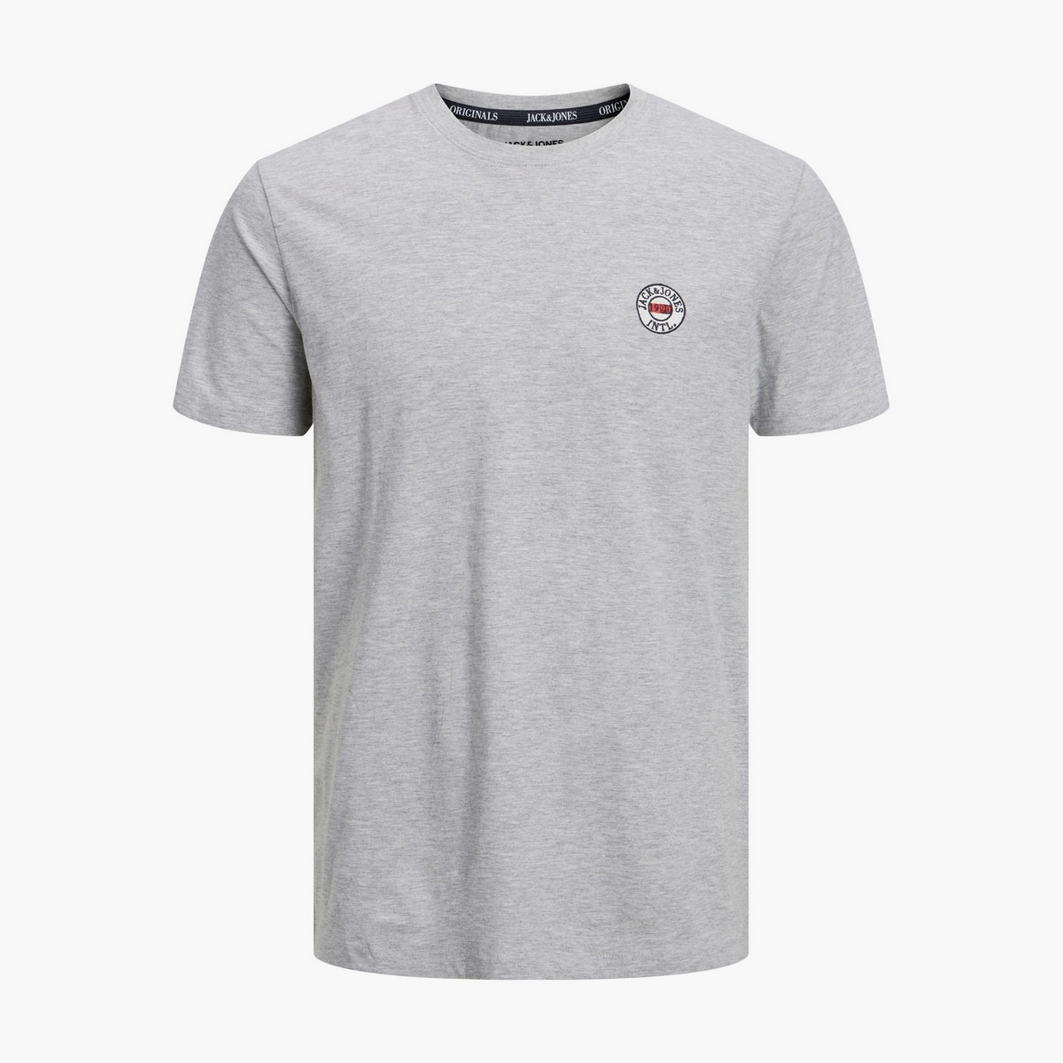 تي شيرت رجالي من جاك آند جونز بأكمام قصيرة و ياقة مستديرة مع شعار أزرق كحلي-men-clothing-tshirtsandpolos-tshirts-image-4